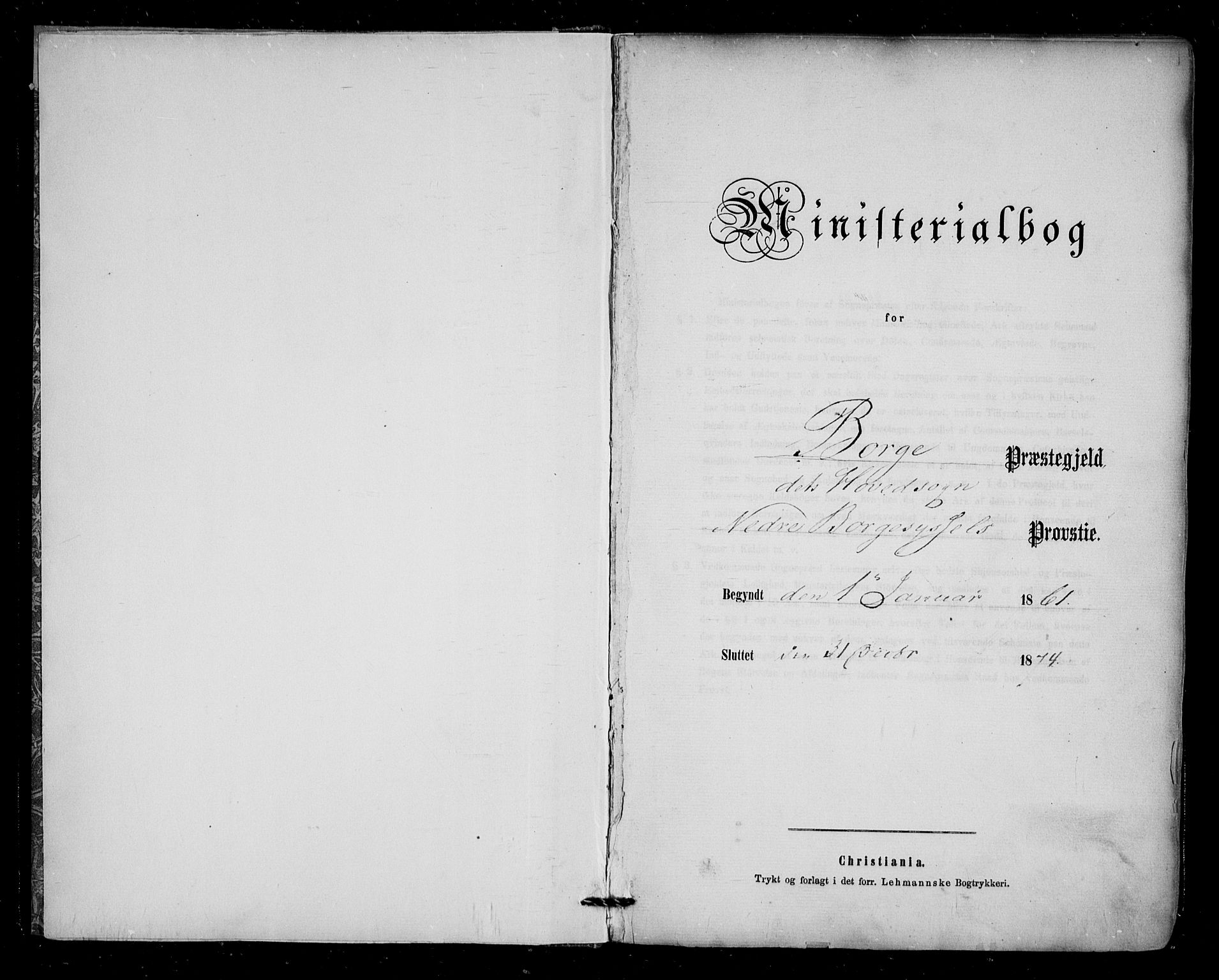 Borge prestekontor Kirkebøker, SAO/A-10903/F/Fa/L0006: Ministerialbok nr. I 6, 1861-1874