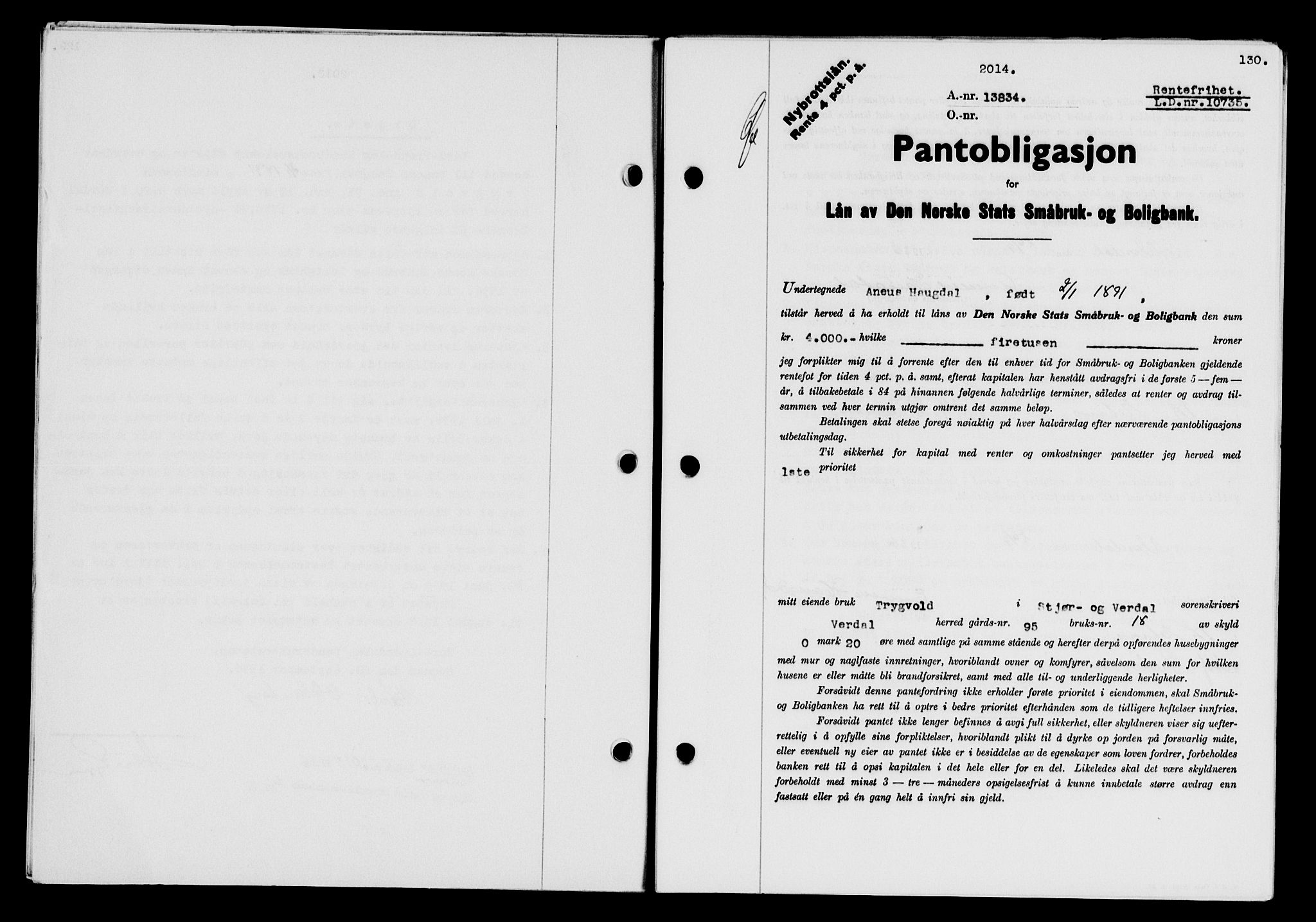 Stjør- og Verdal sorenskriveri, SAT/A-4167/1/2/2C/L0078: Pantebok nr. 46, 1936-1937, Dagboknr: 2014/1936