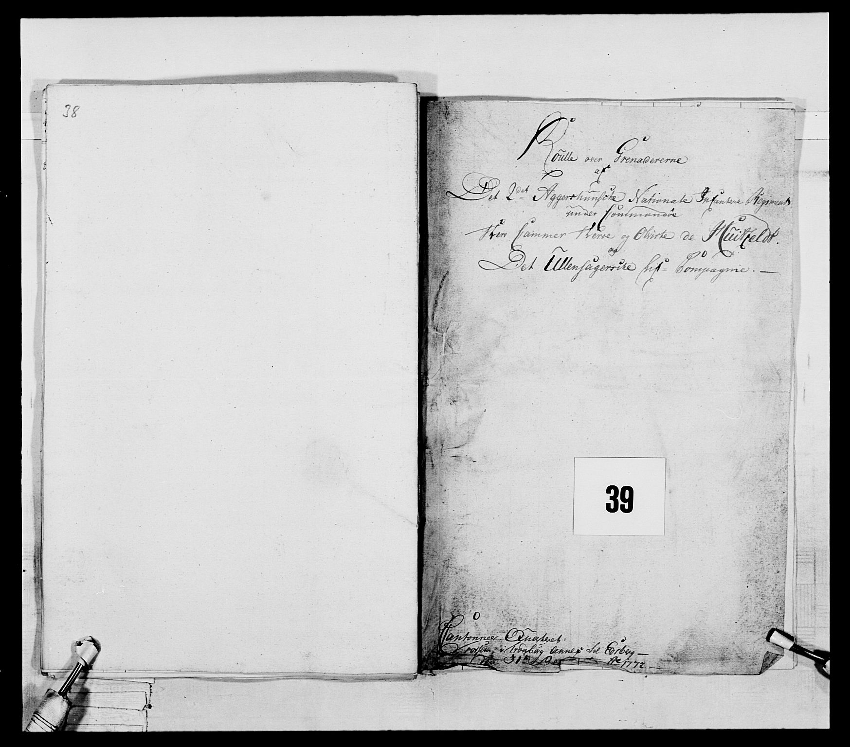 Generalitets- og kommissariatskollegiet, Det kongelige norske kommissariatskollegium, AV/RA-EA-5420/E/Eh/L0043a: 2. Akershusiske nasjonale infanteriregiment, 1767-1778, s. 282