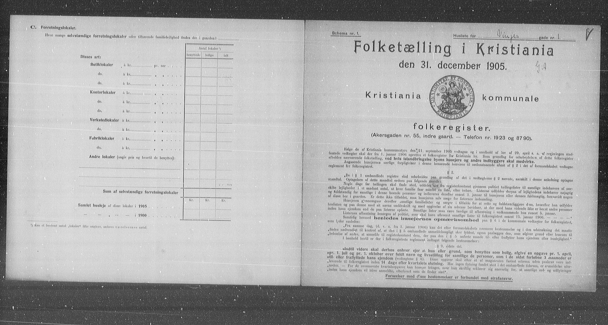 OBA, Kommunal folketelling 31.12.1905 for Kristiania kjøpstad, 1905, s. 65236