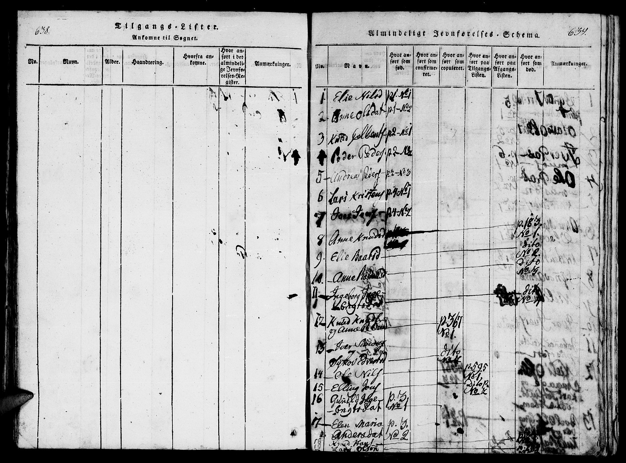 Ministerialprotokoller, klokkerbøker og fødselsregistre - Møre og Romsdal, SAT/A-1454/560/L0718: Ministerialbok nr. 560A02, 1817-1844, s. 638-639