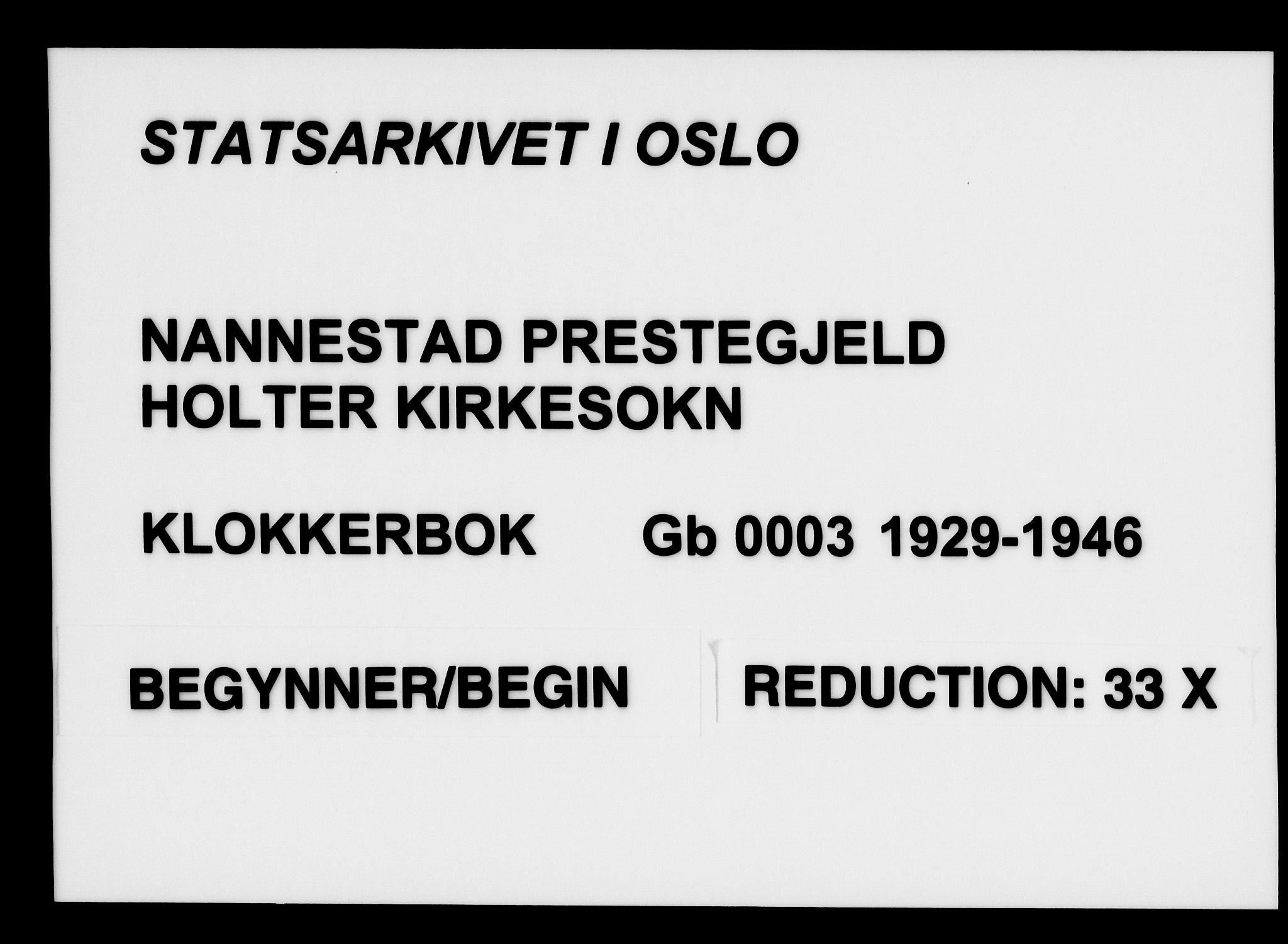 Nannestad prestekontor Kirkebøker, SAO/A-10414a/G/Gb/L0003: Klokkerbok nr. II 3, 1929-1946