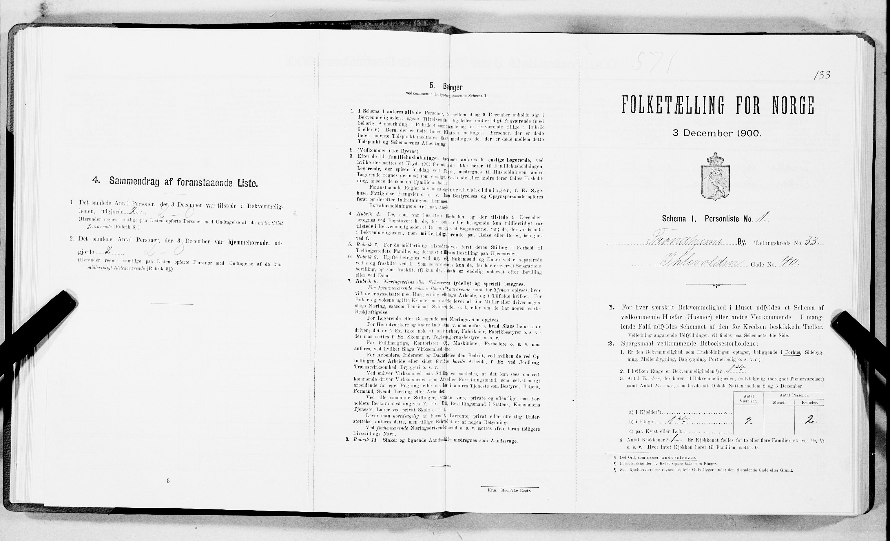 SAT, Folketelling 1900 for 1601 Trondheim kjøpstad, 1900, s. 5453