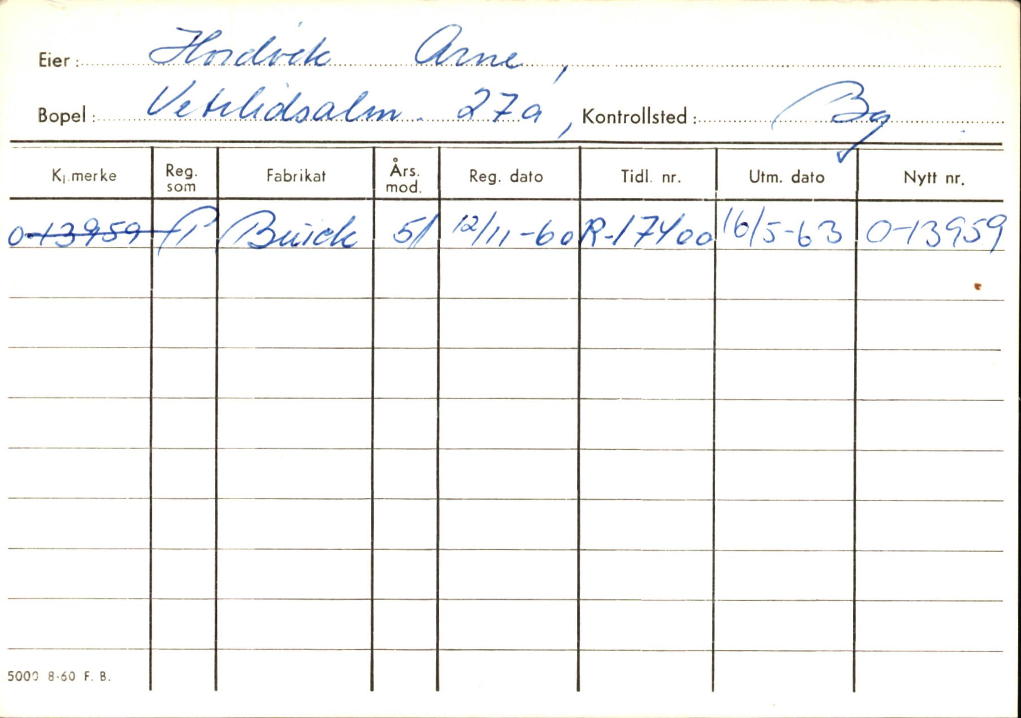 Statens vegvesen, Hordaland vegkontor, AV/SAB-A-5201/2/Hb/L0015: O-eierkort H-I, 1920-1971, s. 21