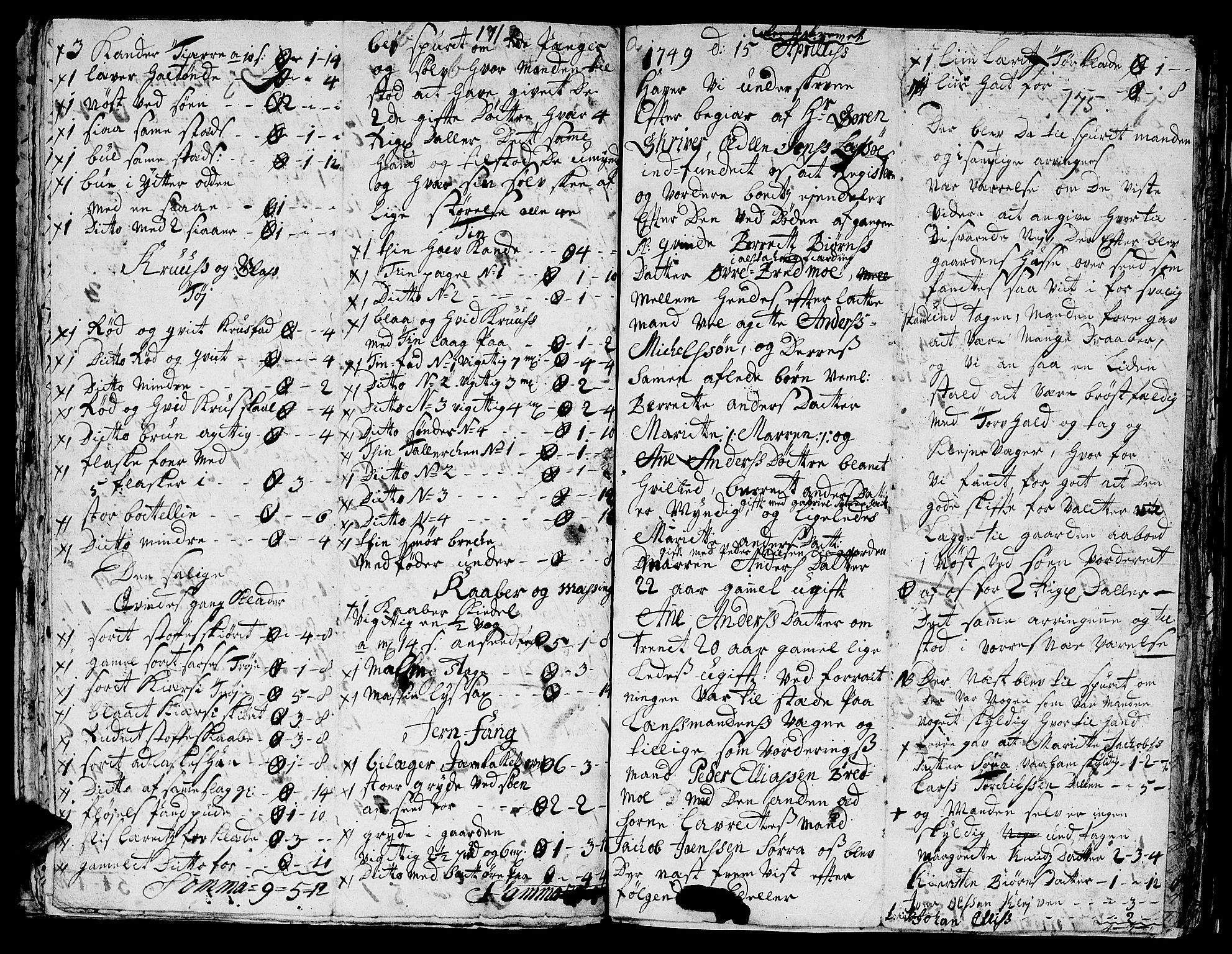 Helgeland sorenskriveri, AV/SAT-A-0004/3/3A/L0016: Konseptprotokoll 1, 1748-1749, s. 174b-175a
