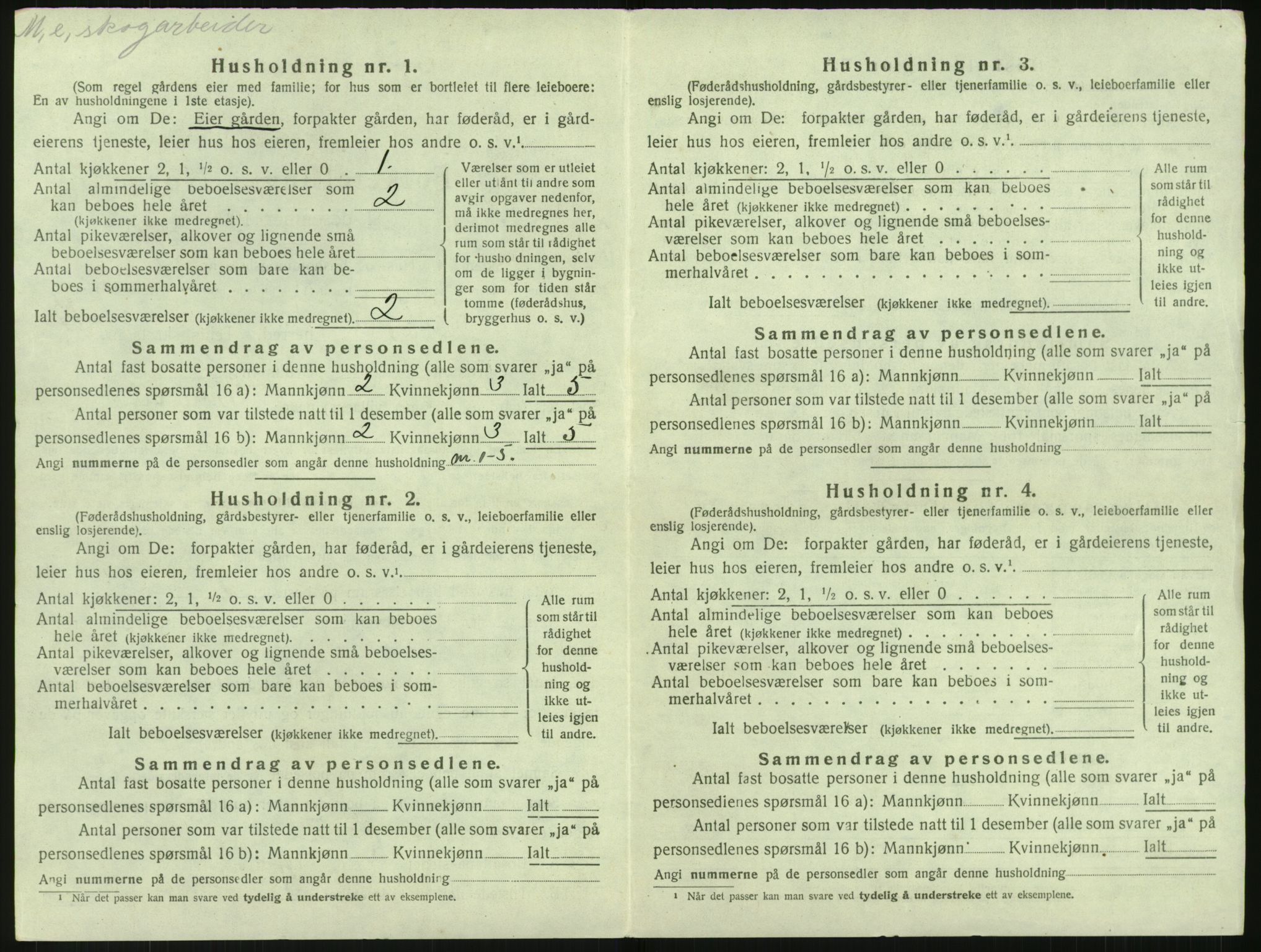 SAK, Folketelling 1920 for 0914 Holt herred, 1920, s. 1353