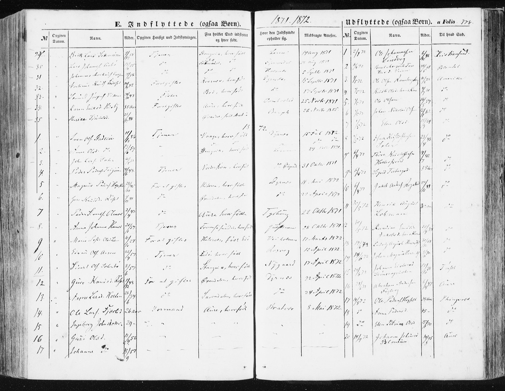 Ministerialprotokoller, klokkerbøker og fødselsregistre - Møre og Romsdal, SAT/A-1454/581/L0937: Ministerialbok nr. 581A05, 1853-1872, s. 378