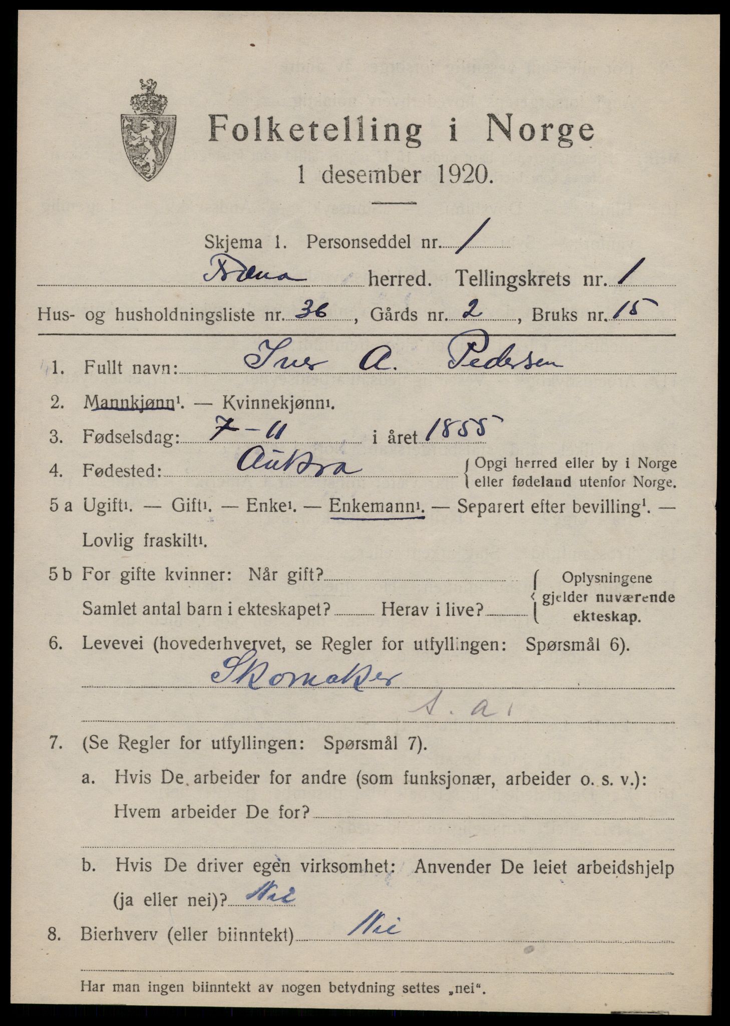 SAT, Folketelling 1920 for 1548 Fræna herred, 1920, s. 1517