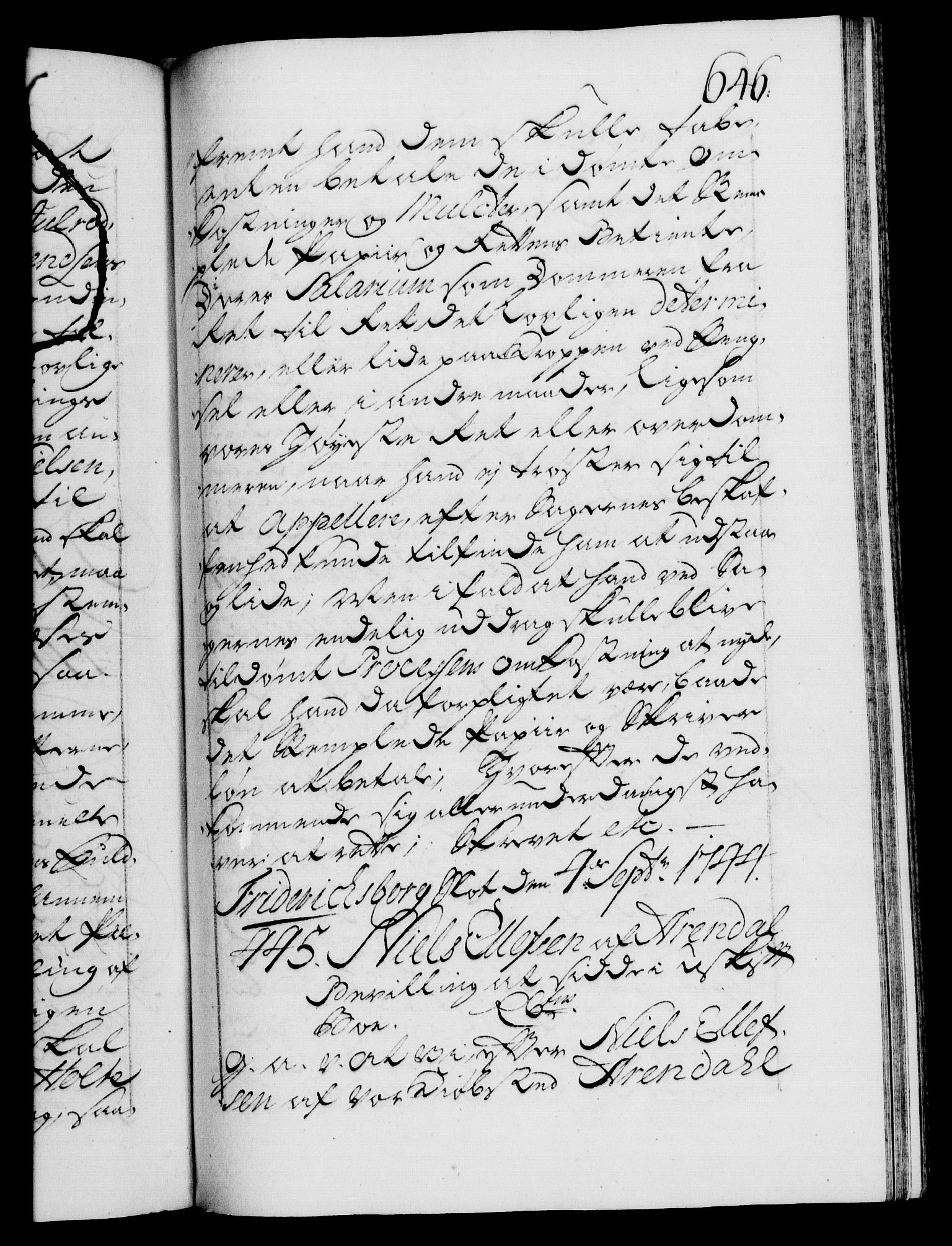 Danske Kanselli 1572-1799, AV/RA-EA-3023/F/Fc/Fca/Fcaa/L0033: Norske registre, 1743-1744, s. 646a