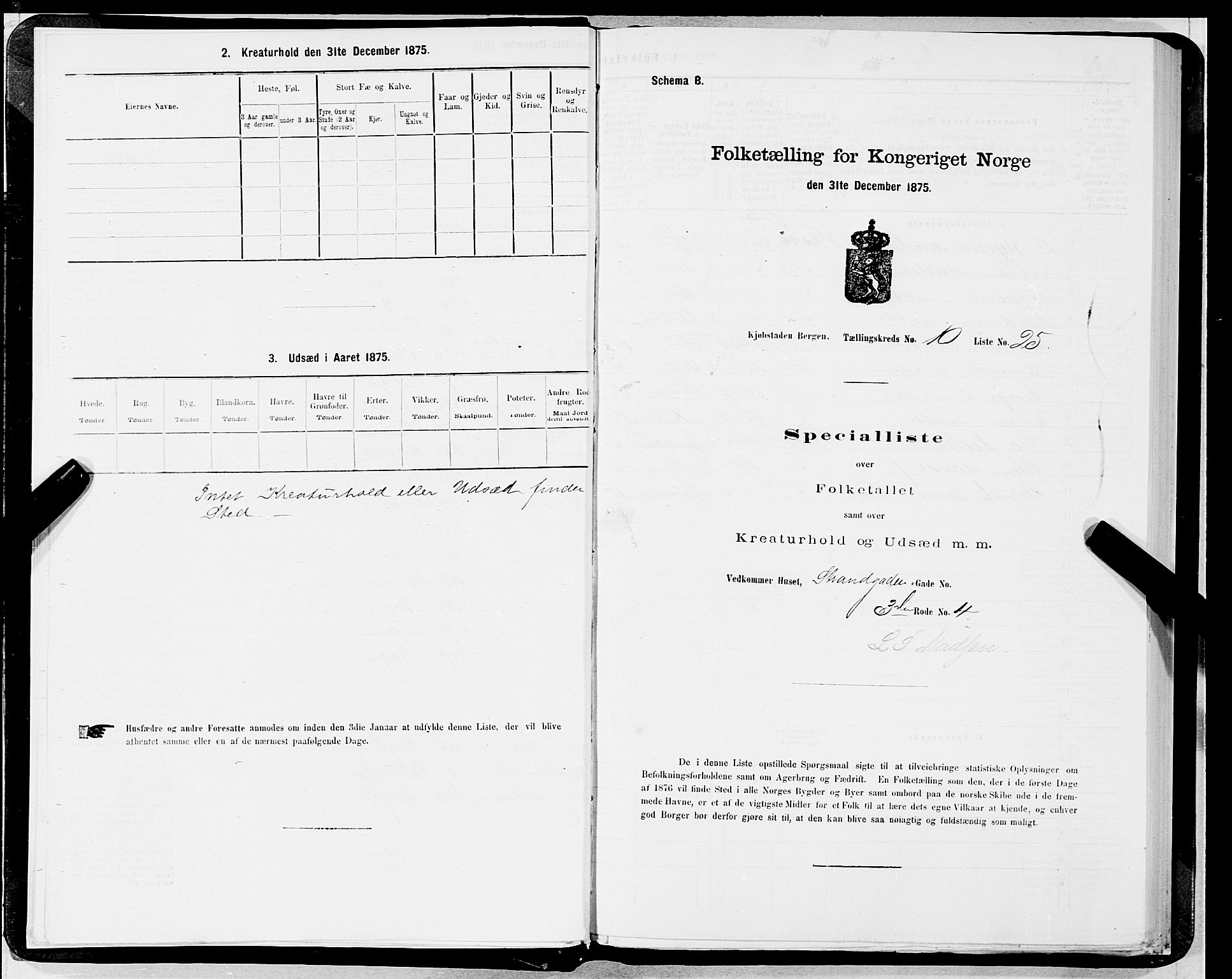 SAB, Folketelling 1875 for 1301 Bergen kjøpstad, 1875, s. 519