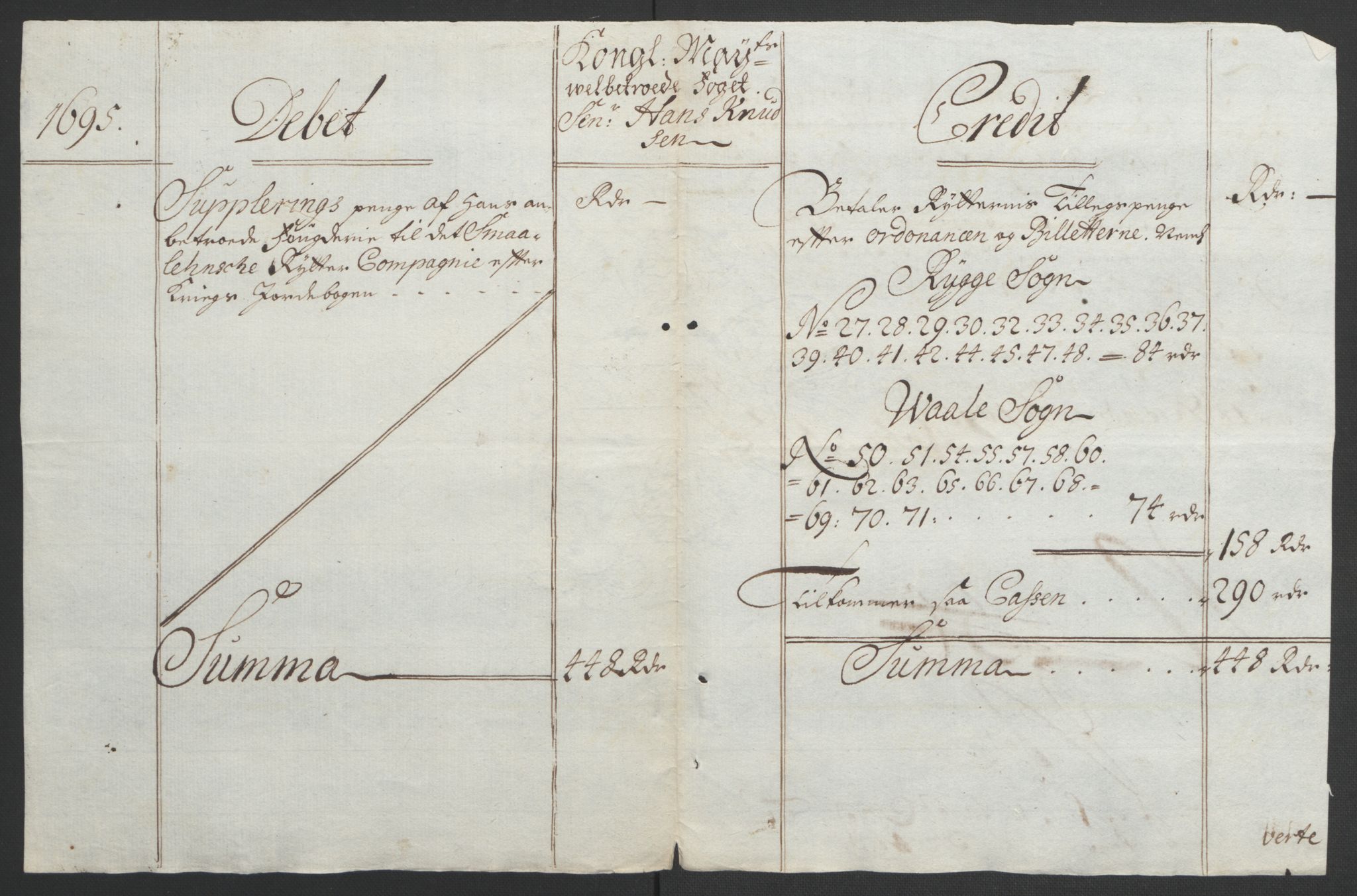 Rentekammeret inntil 1814, Reviderte regnskaper, Fogderegnskap, RA/EA-4092/R04/L0122: Fogderegnskap Moss, Onsøy, Tune, Veme og Åbygge, 1695, s. 354