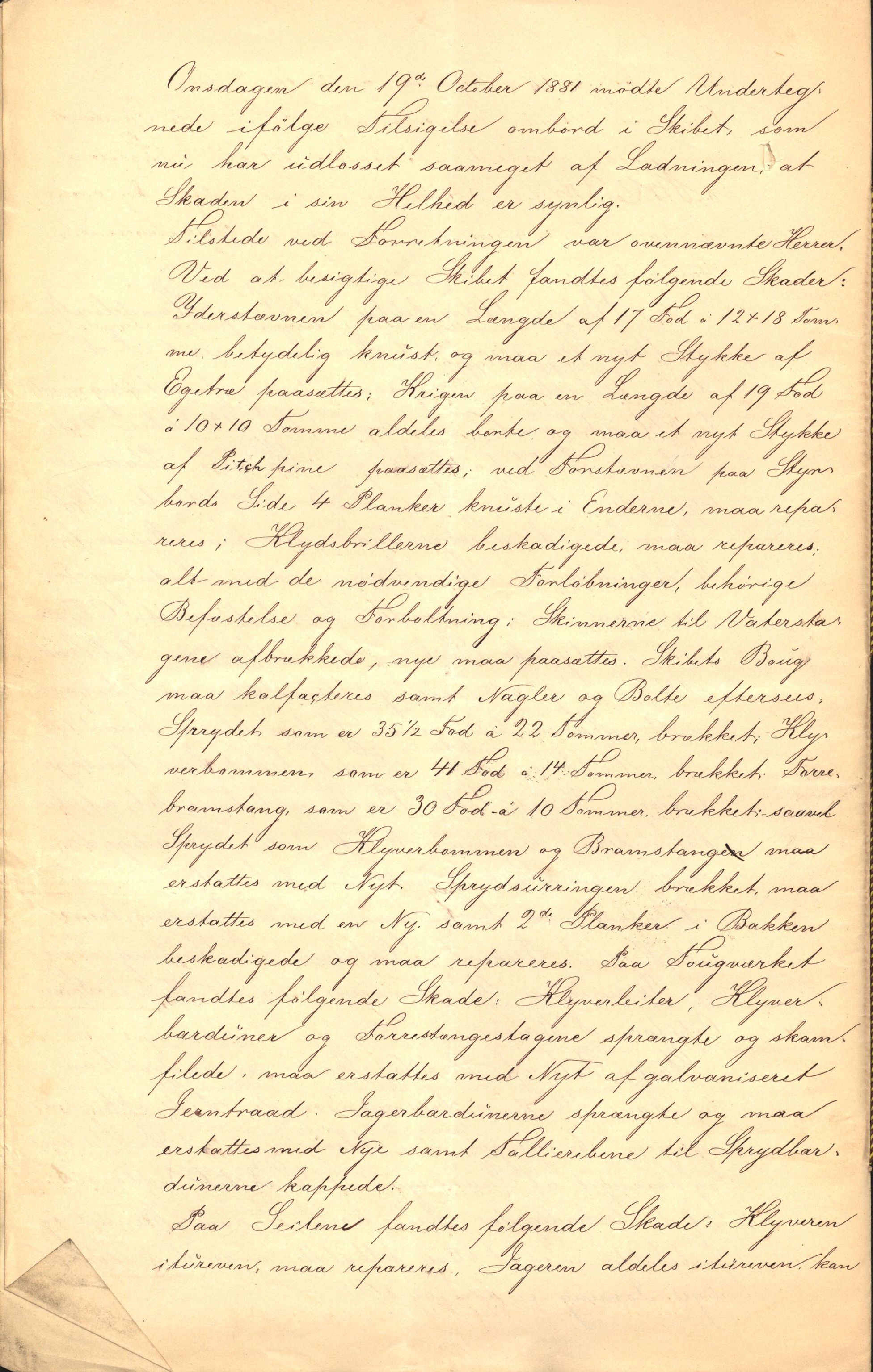 Pa 63 - Østlandske skibsassuranceforening, VEMU/A-1079/G/Ga/L0014/0004: Havaridokumenter / Bertrand, Frigga, Frank, Nordafjeld, 1881, s. 50