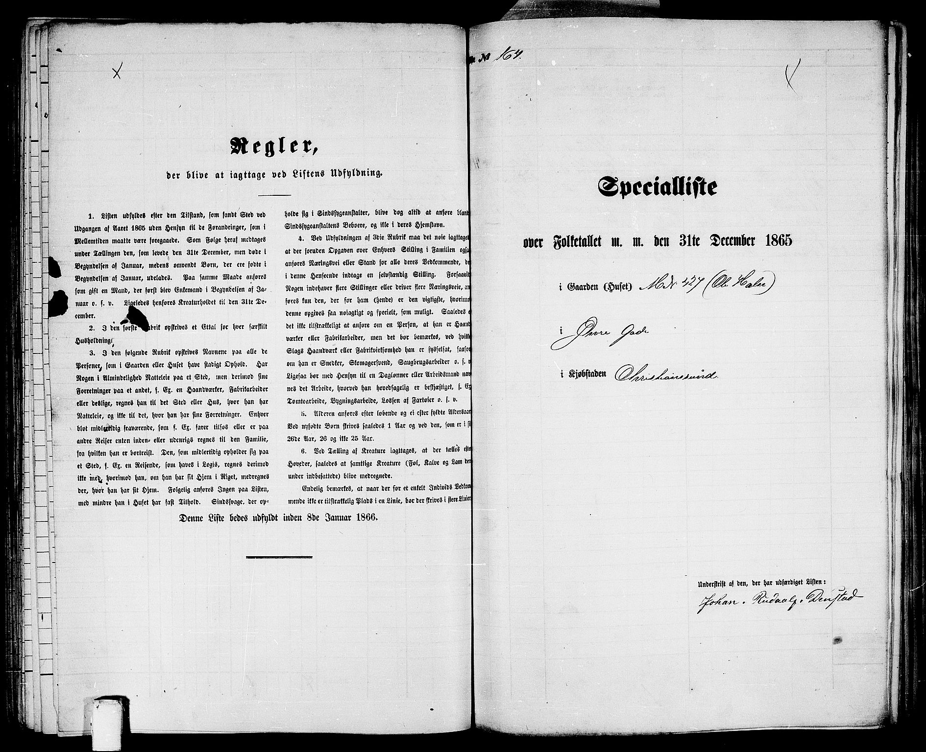 RA, Folketelling 1865 for 1503B Kristiansund prestegjeld, Kristiansund kjøpstad, 1865, s. 336