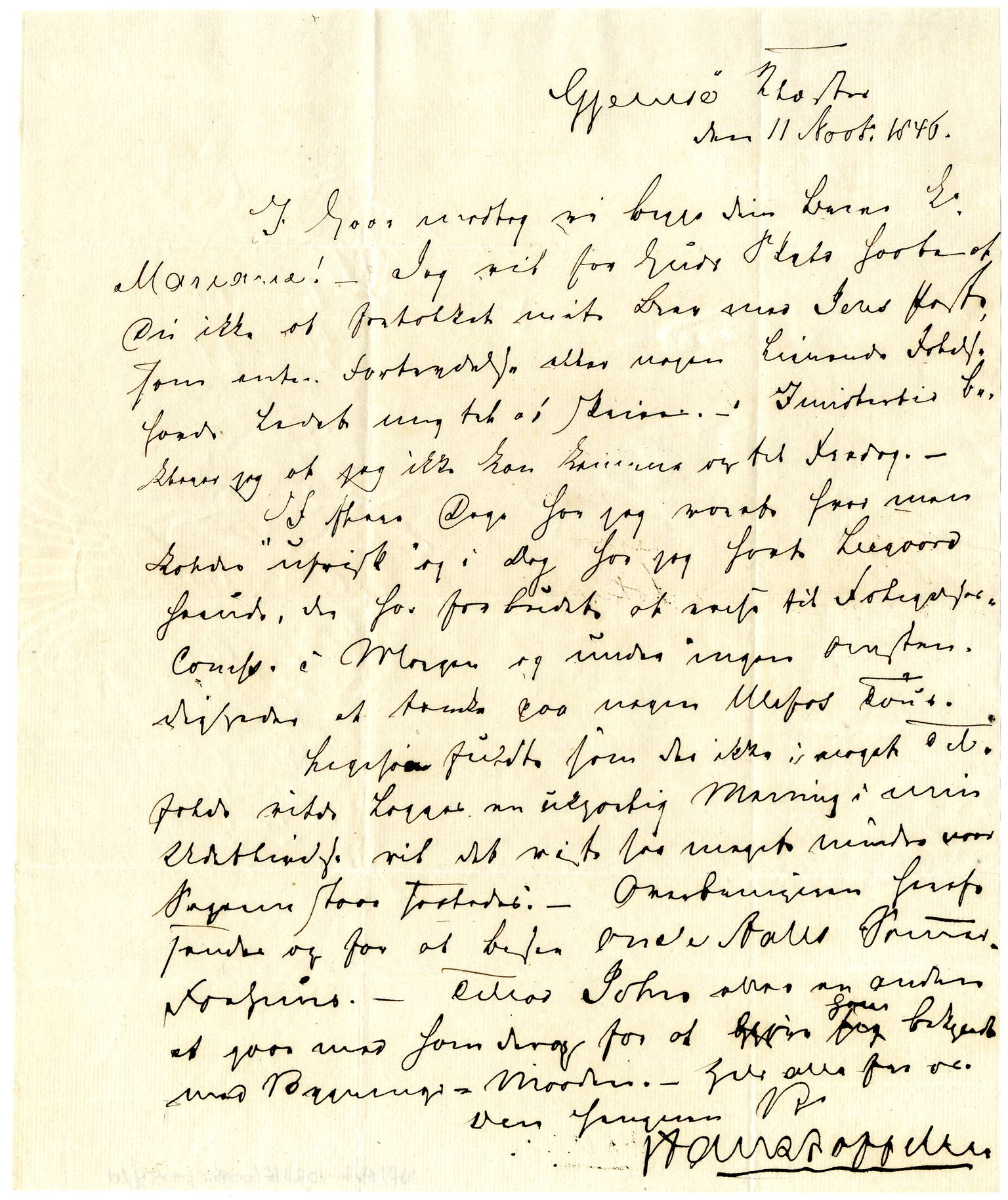 Diderik Maria Aalls brevsamling, NF/Ark-1023/F/L0002: D.M. Aalls brevsamling. B - C, 1799-1889, s. 283