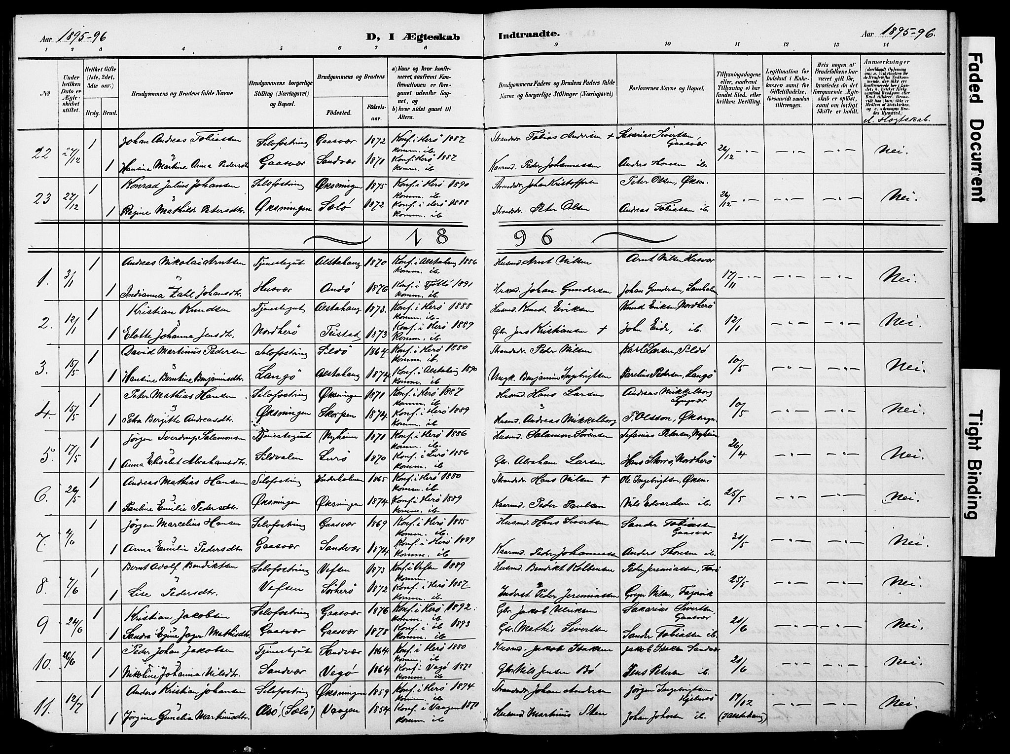 Ministerialprotokoller, klokkerbøker og fødselsregistre - Nordland, AV/SAT-A-1459/834/L0514: Klokkerbok nr. 834C05, 1893-1901