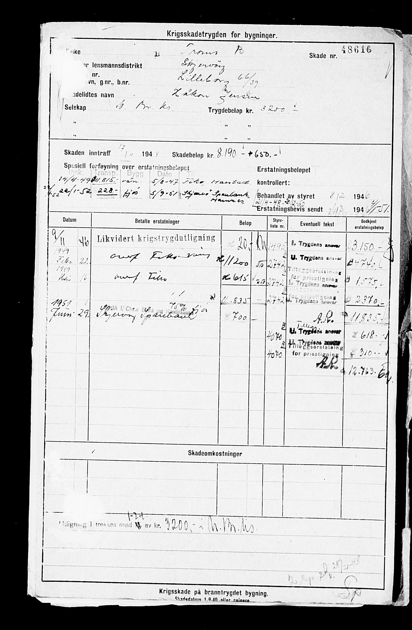 Krigsskadetrygdene for bygninger og løsøre, AV/RA-S-1548/V/L0014: --, 1940-1945, s. 35