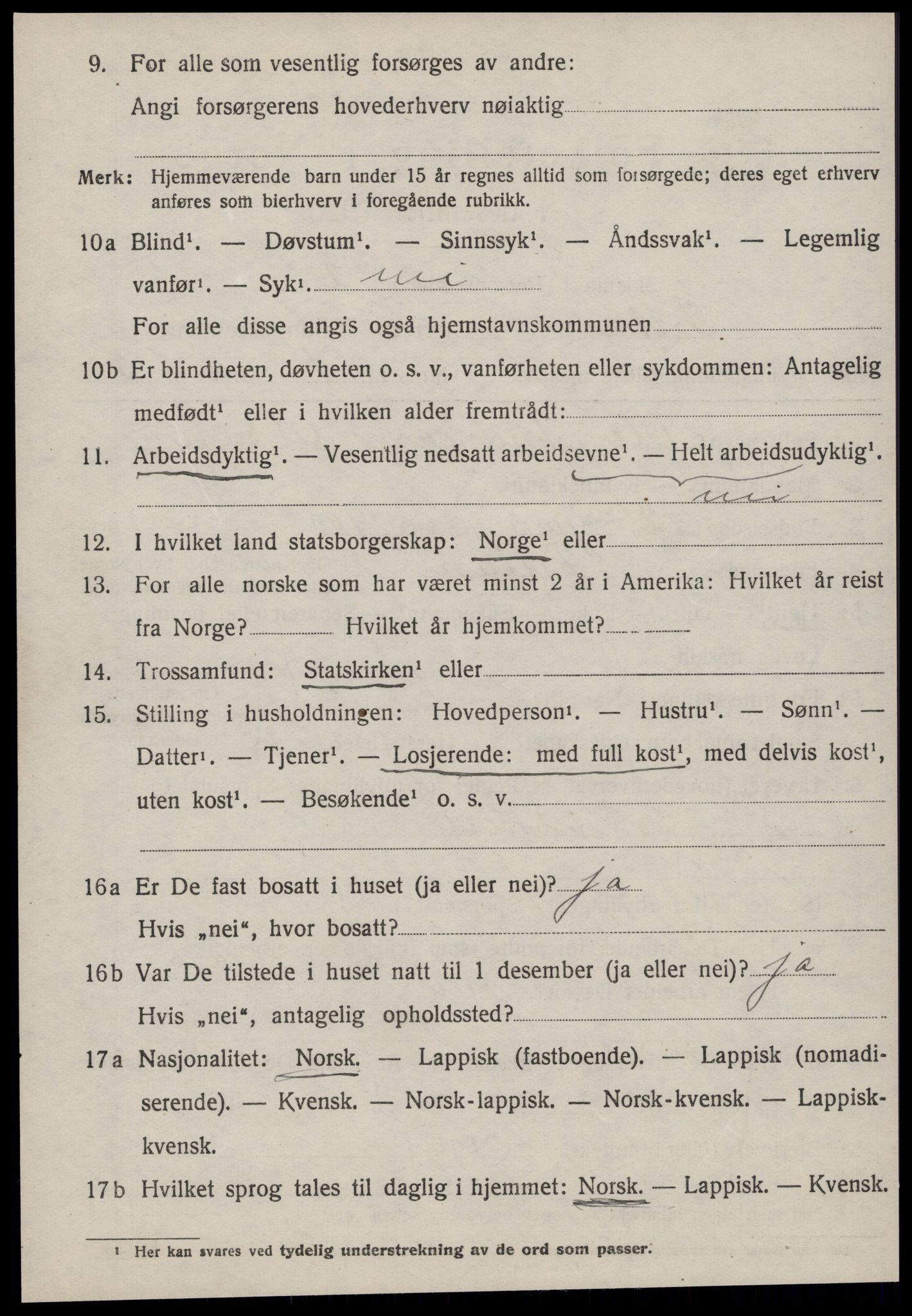 SAT, Folketelling 1920 for 1616 Fillan herred, 1920, s. 1329