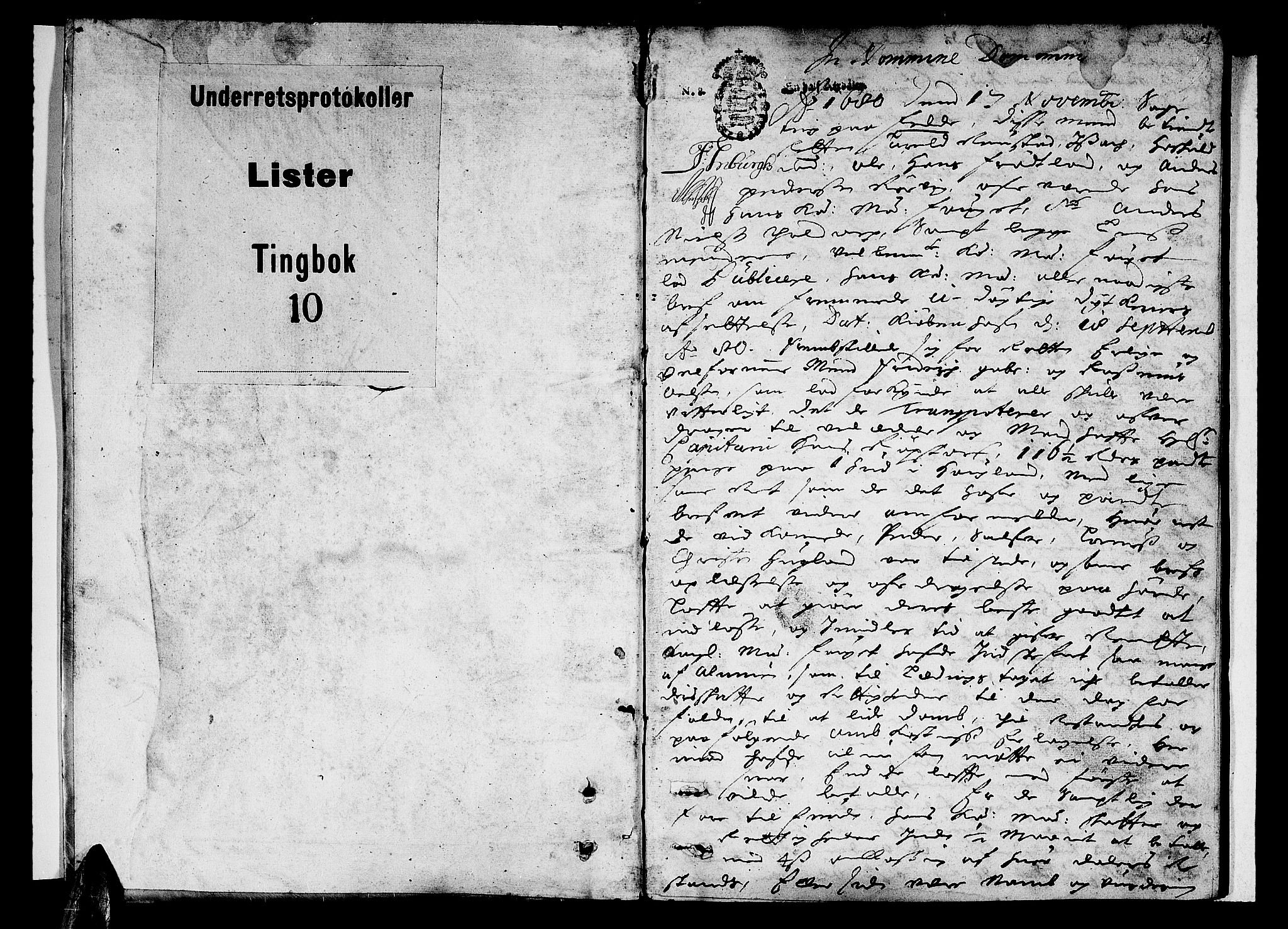 Lister sorenskriveri, SAK/1221-0003/F/Fa/L0010: Tingbok nr 10, 1680-1682, s. 0b-1a
