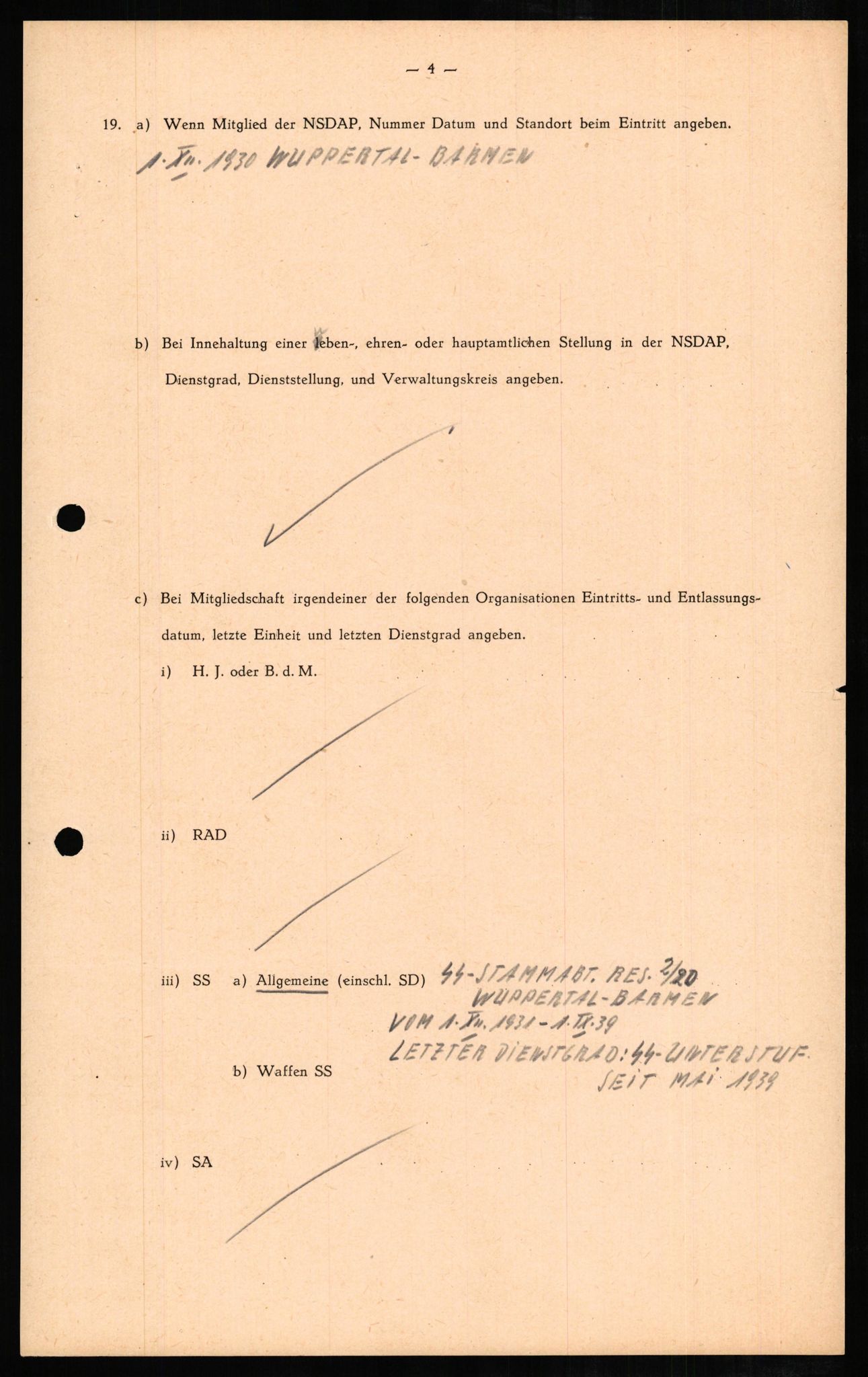 Forsvaret, Forsvarets overkommando II, RA/RAFA-3915/D/Db/L0007: CI Questionaires. Tyske okkupasjonsstyrker i Norge. Tyskere., 1945-1946, s. 379