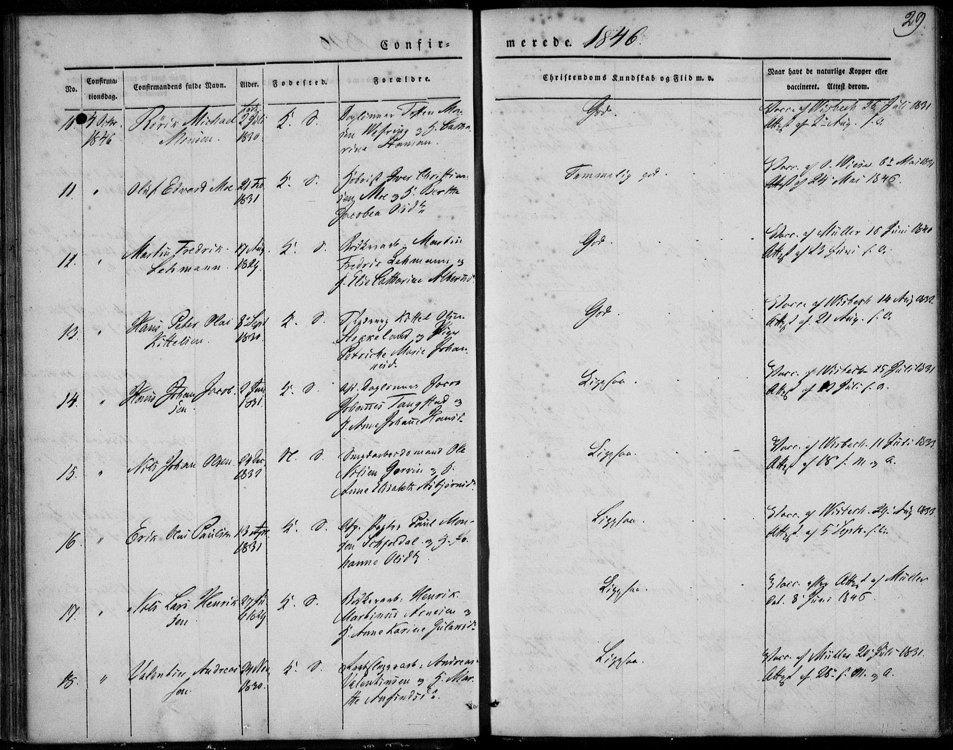 Korskirken sokneprestembete, AV/SAB-A-76101/H/Haa/L0026: Ministerialbok nr. C 2, 1842-1854, s. 29