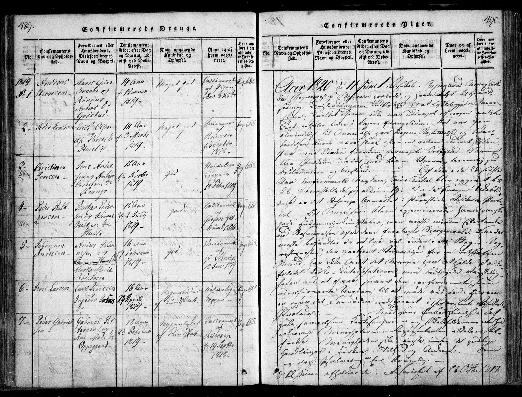 Nesodden prestekontor Kirkebøker, AV/SAO-A-10013/F/Fa/L0006: Ministerialbok nr. I 6, 1814-1847, s. 489-490