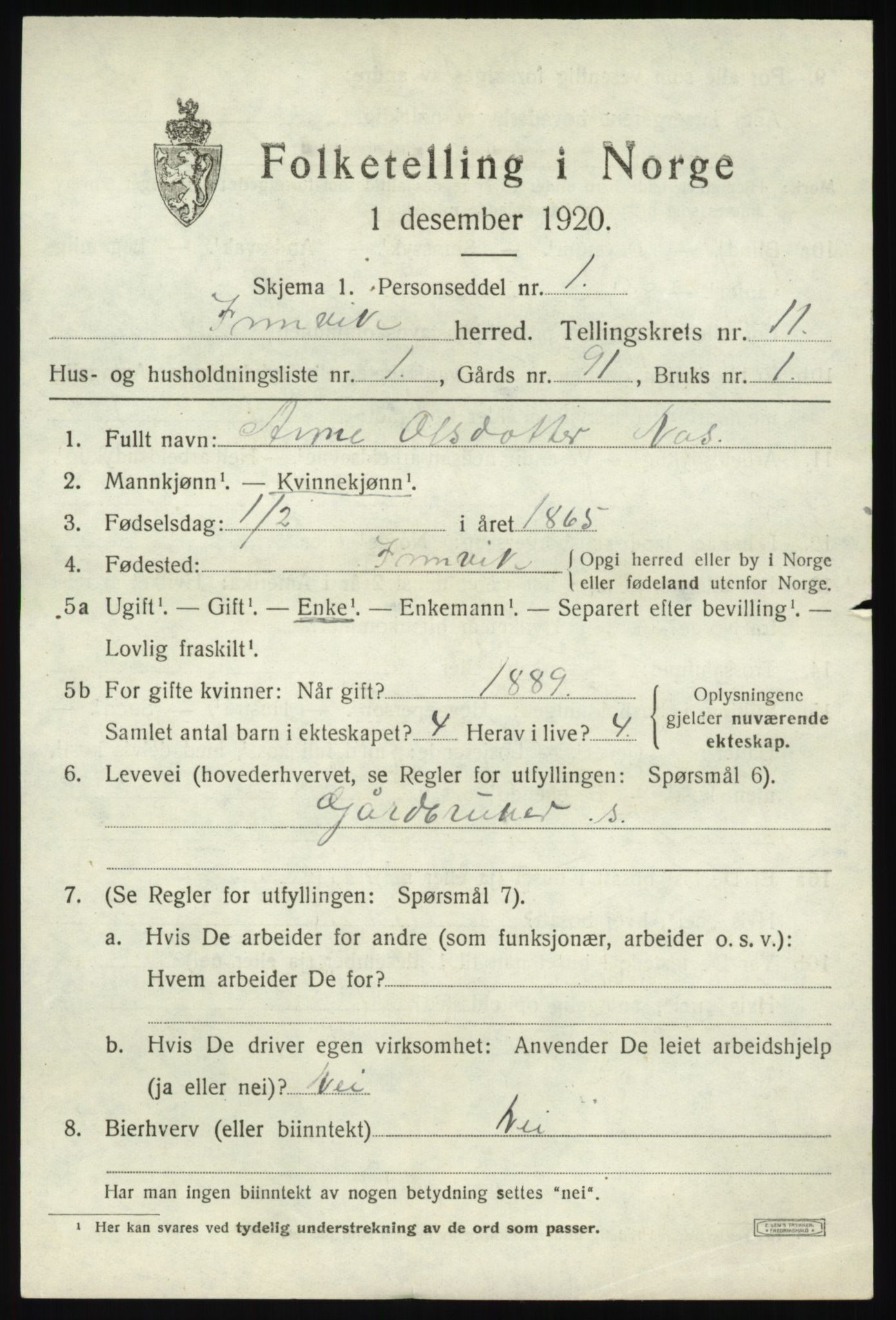 SAB, Folketelling 1920 for 1447 Innvik herred, 1920, s. 4531