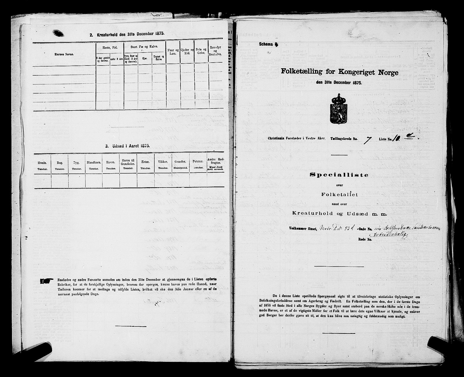 RA, Folketelling 1875 for 0218aP Vestre Aker prestegjeld, 1875, s. 1168