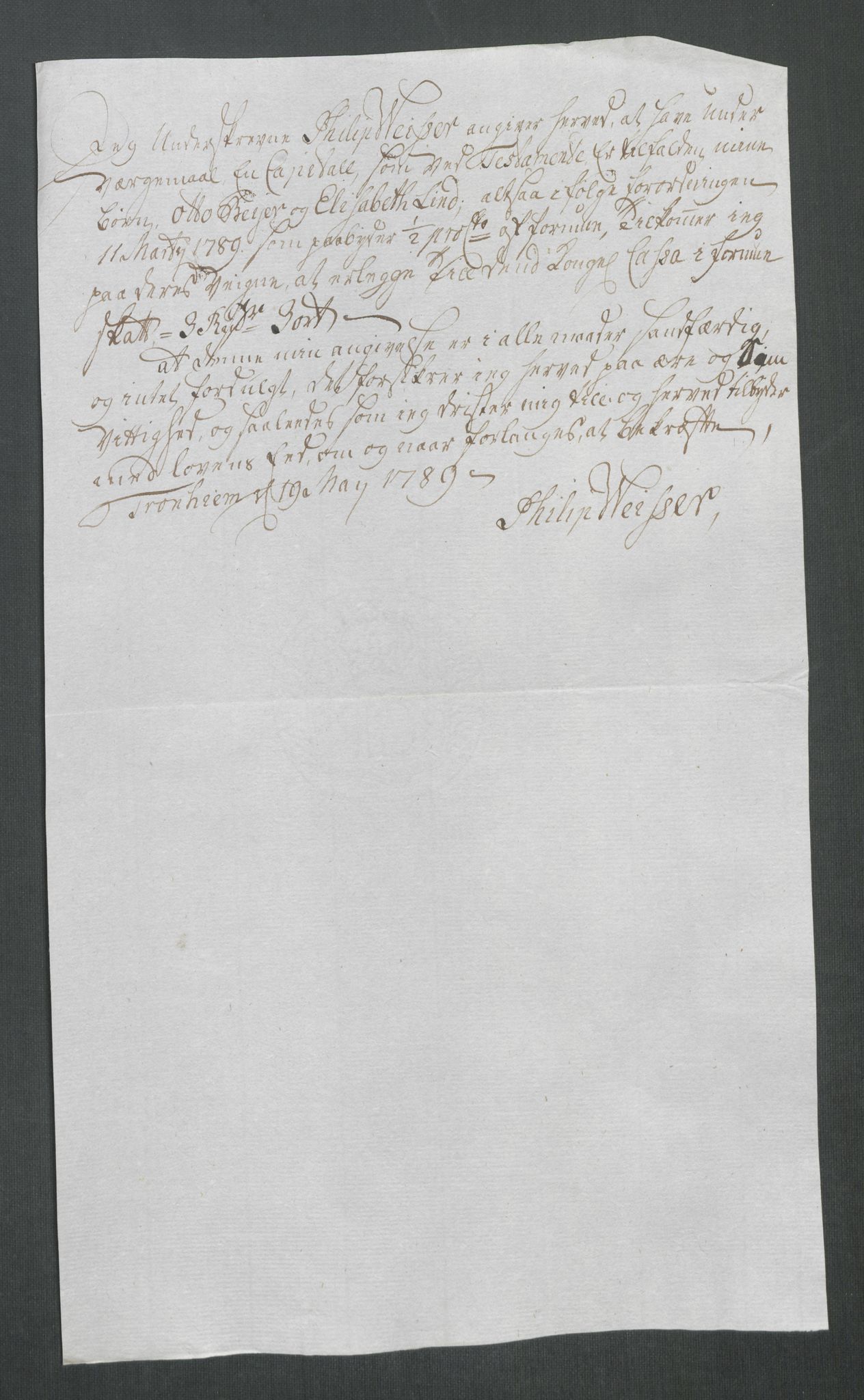 Rentekammeret inntil 1814, Reviderte regnskaper, Mindre regnskaper, RA/EA-4068/Rf/Rfe/L0053: Trondheim. Tønsberg, Valdres fogderi, 1789, s. 3