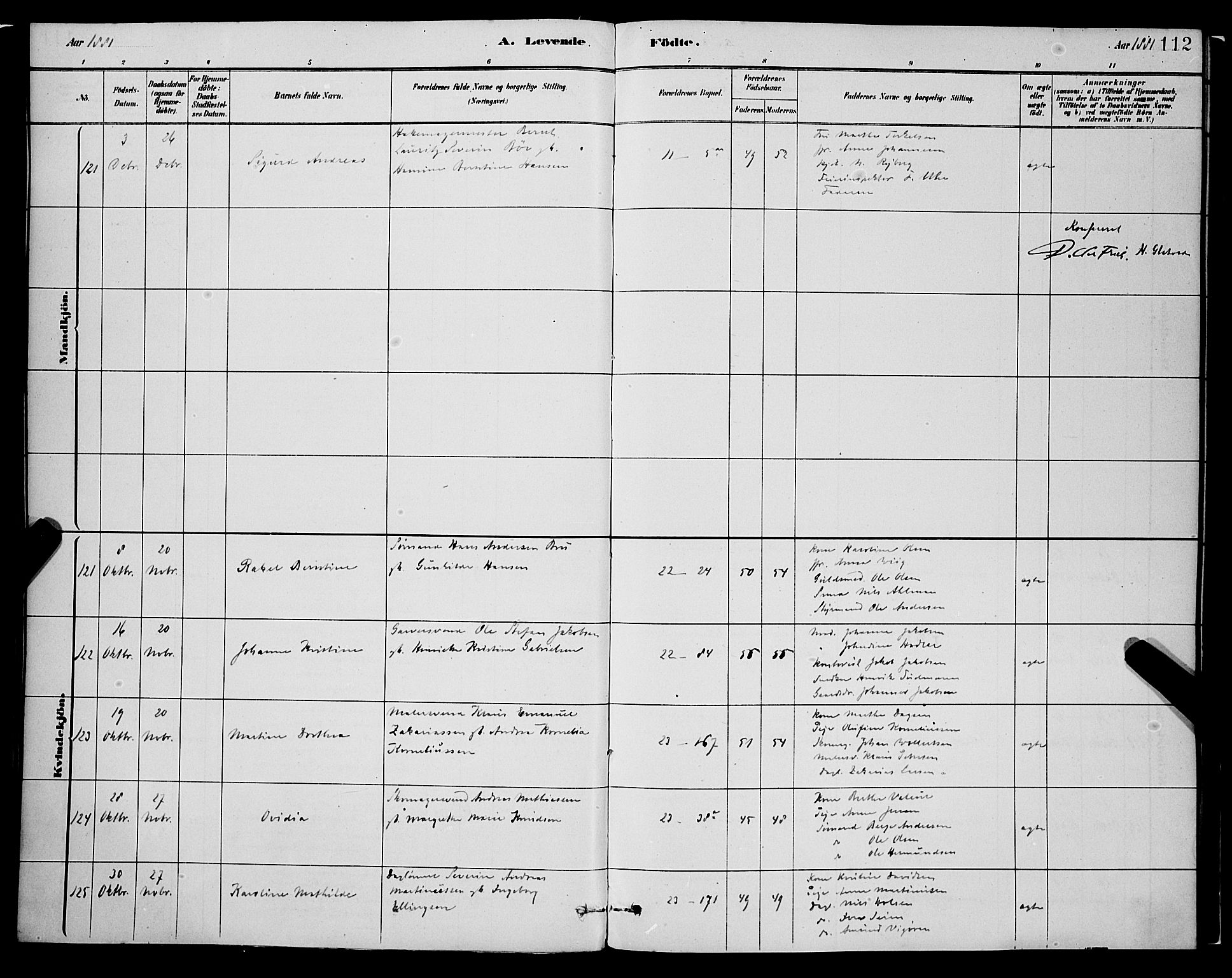 Korskirken sokneprestembete, AV/SAB-A-76101/H/Hab: Klokkerbok nr. B 8, 1878-1887, s. 112