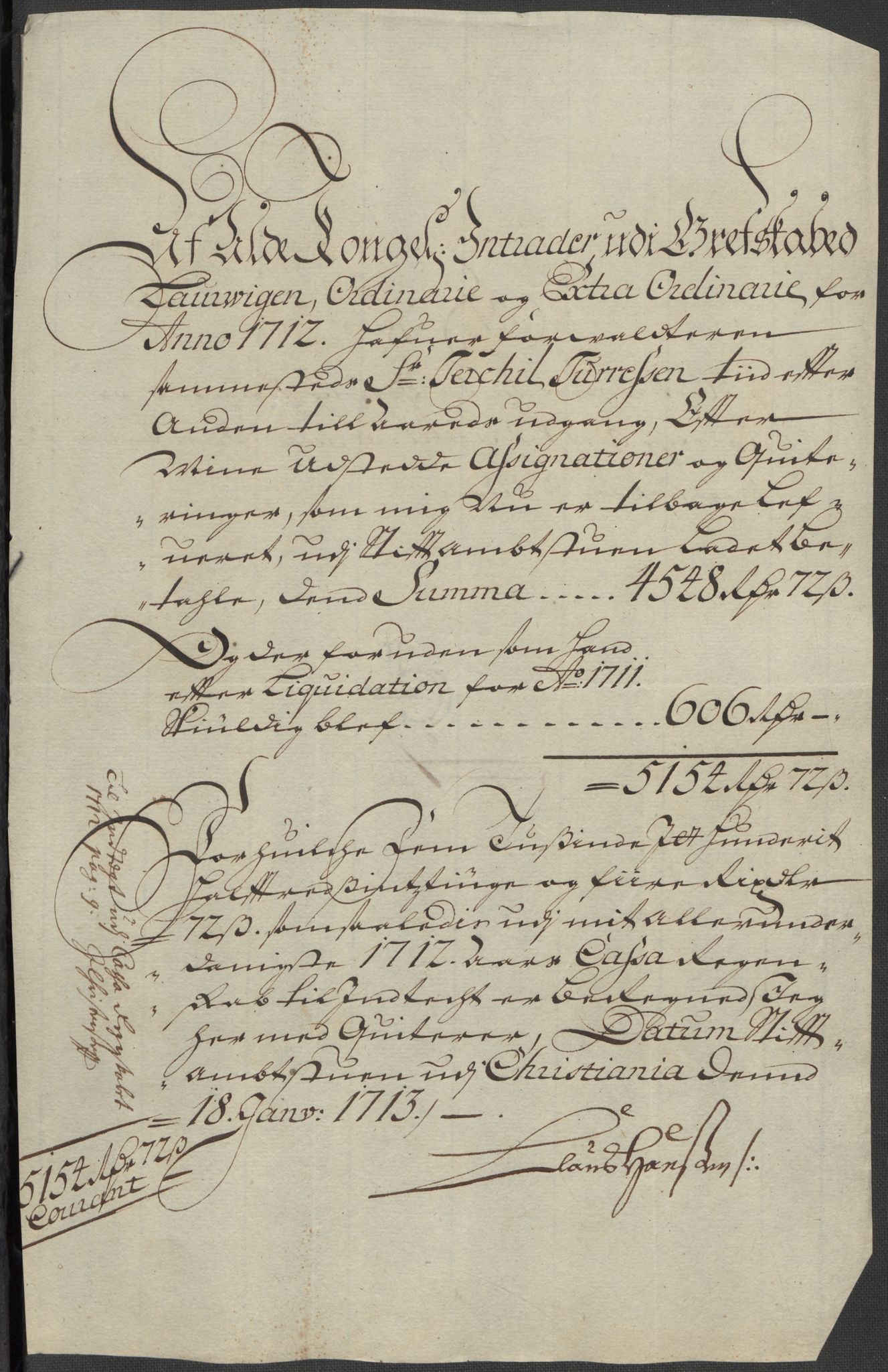 Rentekammeret inntil 1814, Reviderte regnskaper, Fogderegnskap, RA/EA-4092/R33/L1984: Fogderegnskap Larvik grevskap, 1712, s. 221