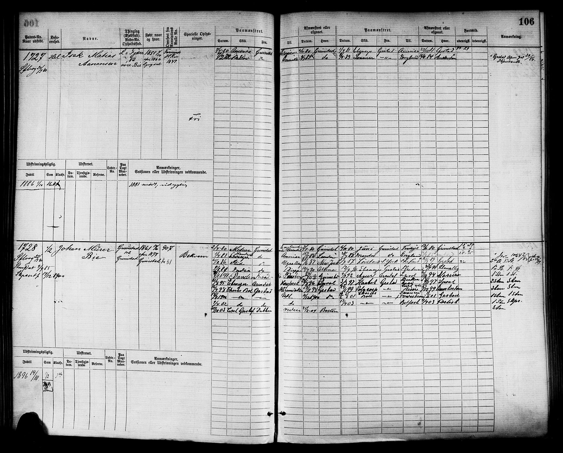 Grimstad mønstringskrets, AV/SAK-2031-0013/F/Fb/L0003: Hovedrulle nr 1517-2276, F-6, 1877-1888, s. 112