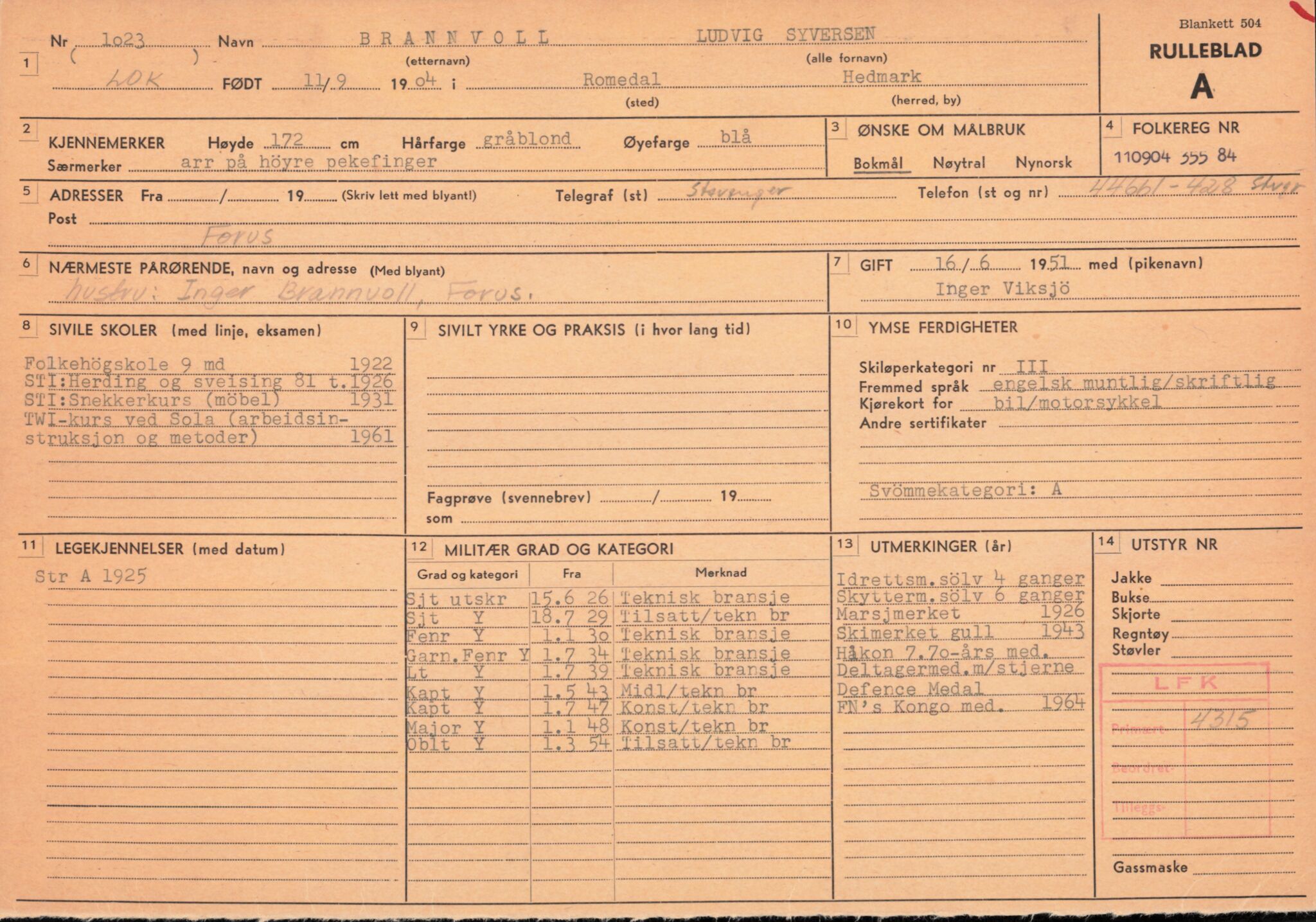 Forsvaret, Forsvarets overkommando/Luftforsvarsstaben, AV/RA-RAFA-4079/P/Pa/L0011: Personellpapirer, 1904, s. 59