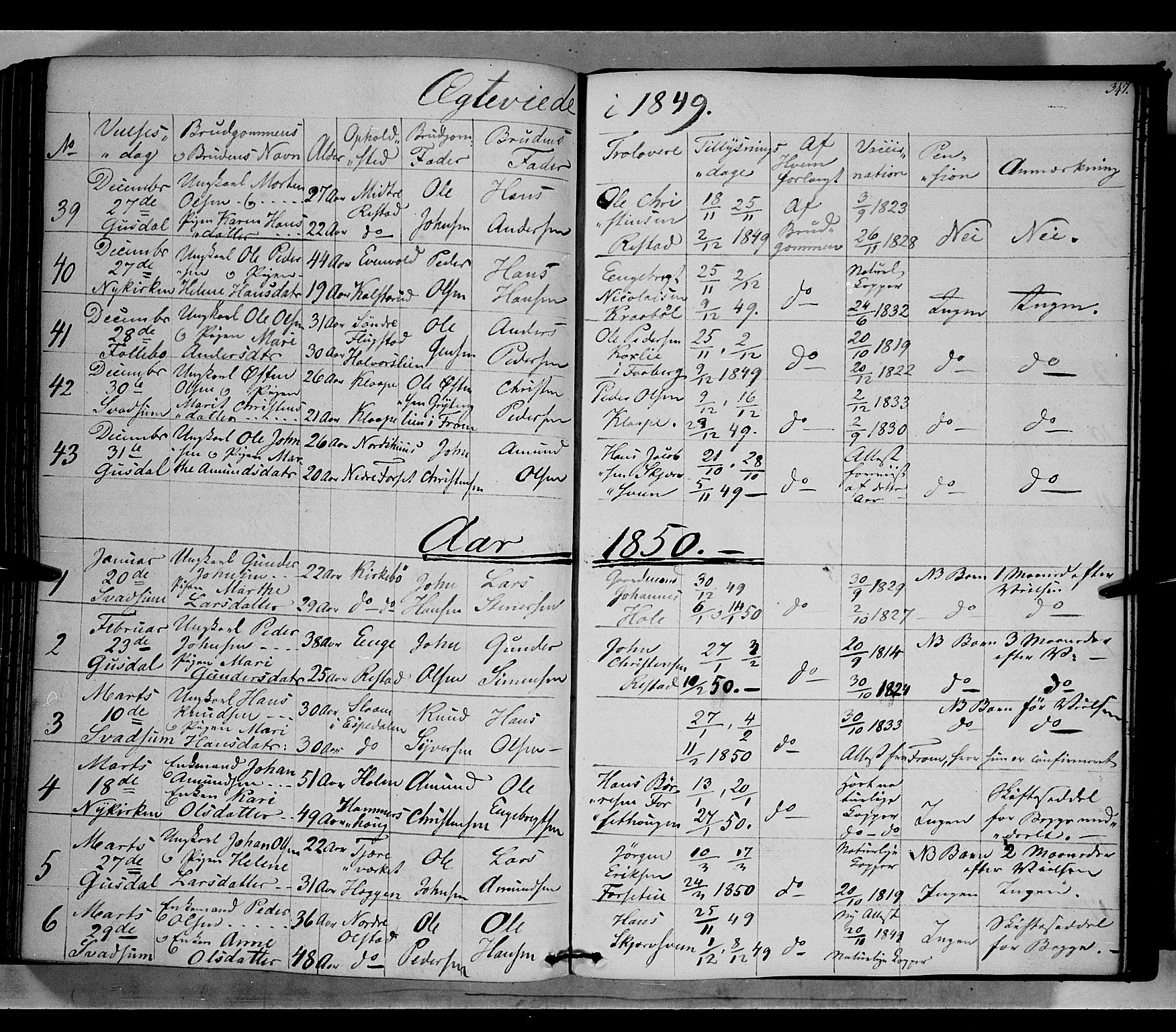 Gausdal prestekontor, AV/SAH-PREST-090/H/Ha/Haa/L0007: Ministerialbok nr. 7, 1840-1850, s. 347
