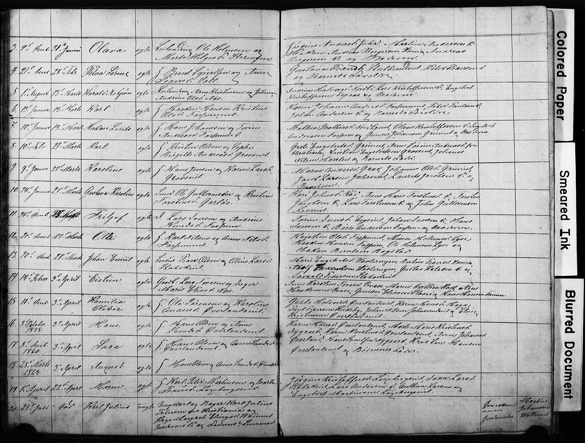 Asker prestekontor Kirkebøker, AV/SAO-A-10256a/G/Gc/L0001: Klokkerbok nr. III 1, 1854-1873