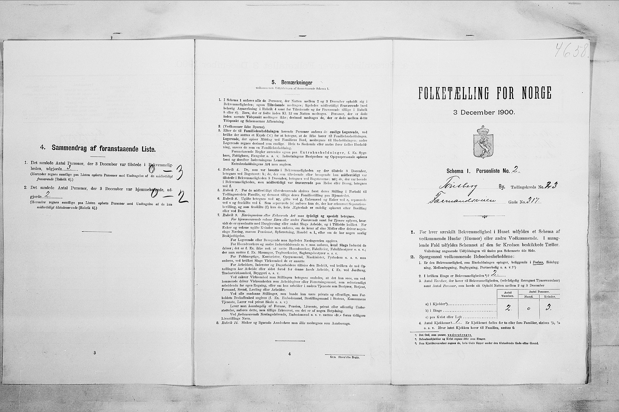 RA, Folketelling 1900 for 0705 Tønsberg kjøpstad, 1900, s. 3606