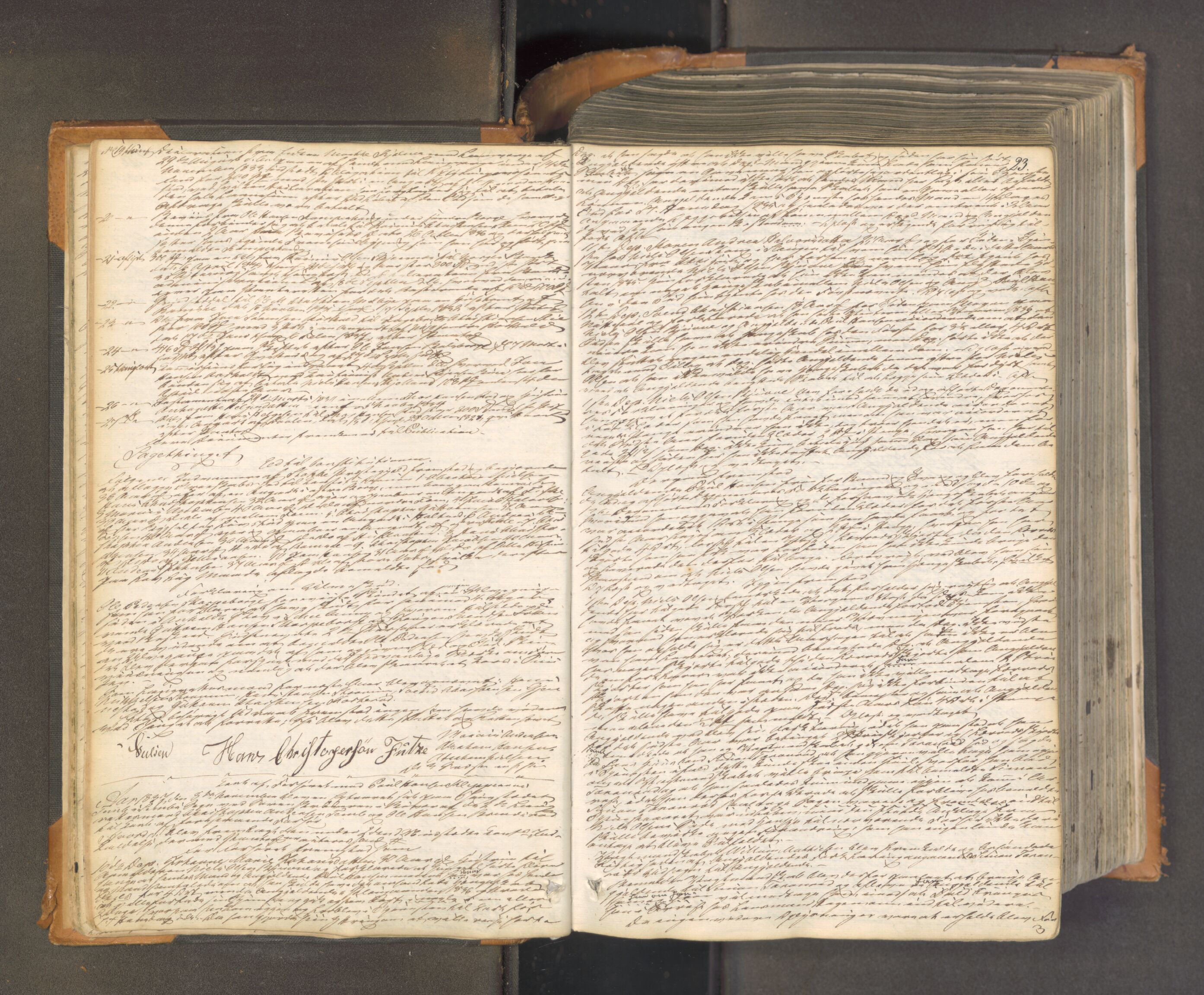Søndre Jarlsberg sorenskriveri, AV/SAKO-A-129/F/Fa/L0033: Tingbok, 1837-1845, s. 22b-23a