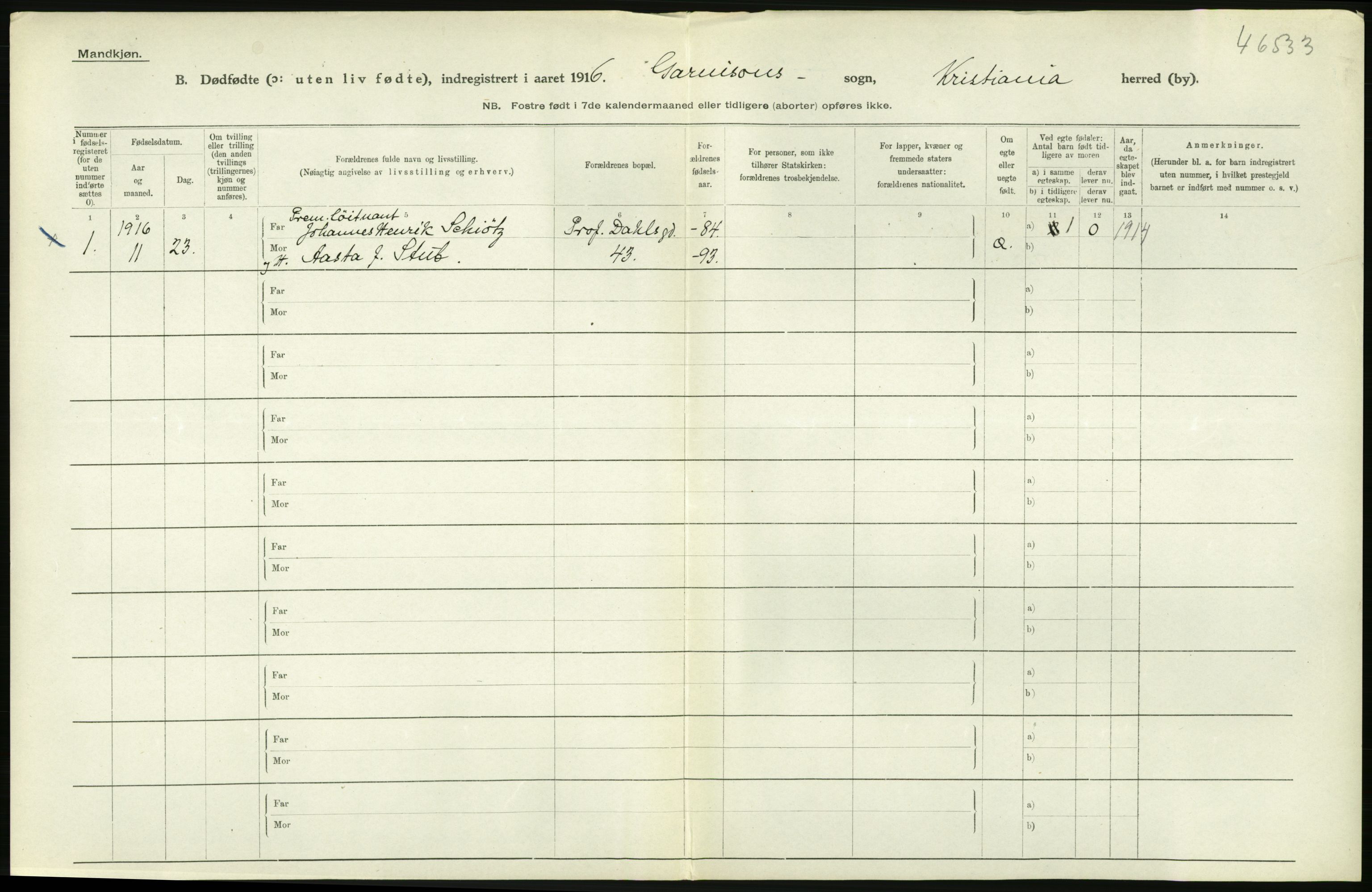Statistisk sentralbyrå, Sosiodemografiske emner, Befolkning, AV/RA-S-2228/D/Df/Dfb/Dfbf/L0010: Kristiania: Døde, dødfødte., 1916, s. 640