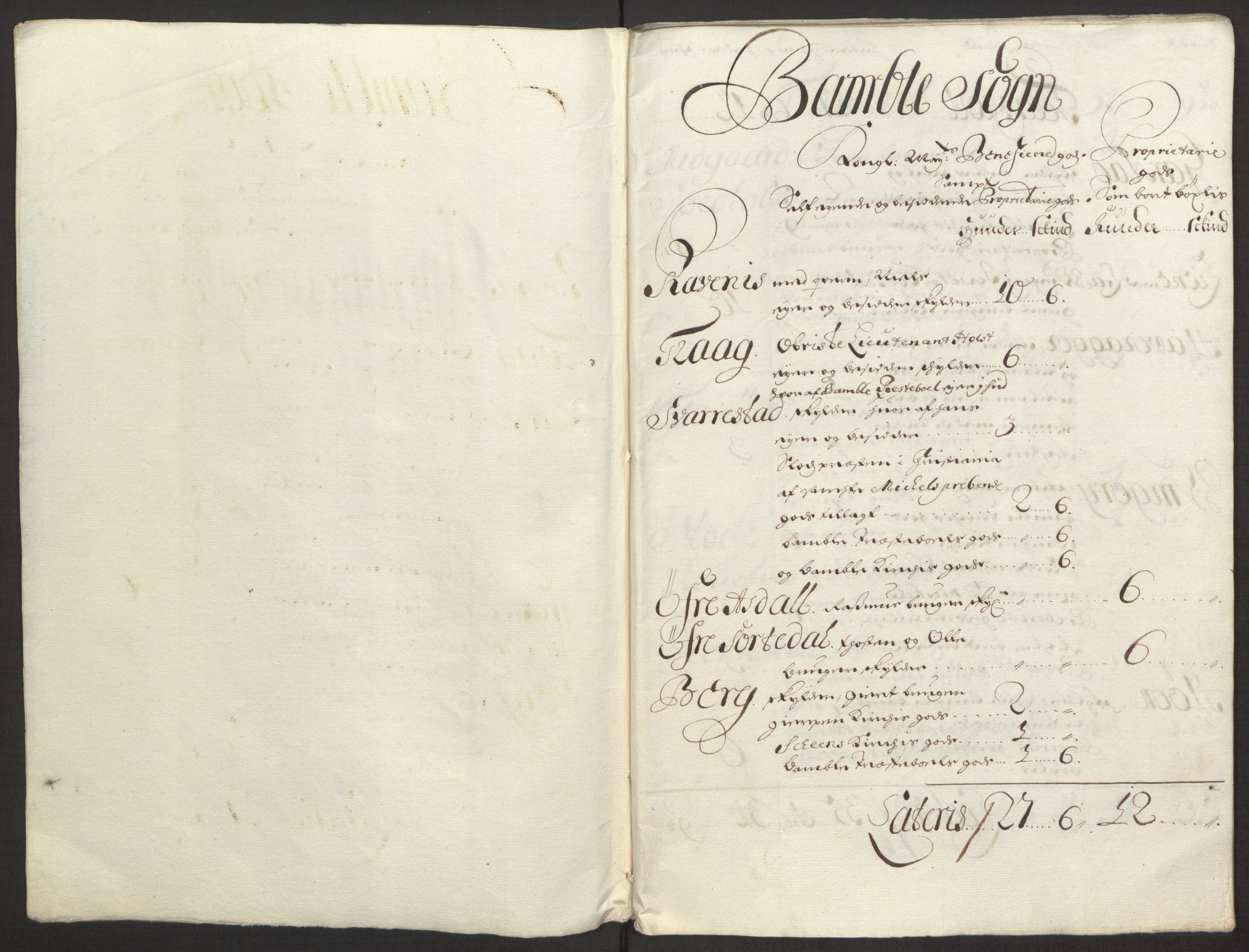 Rentekammeret inntil 1814, Reviderte regnskaper, Fogderegnskap, RA/EA-4092/R34/L2052: Fogderegnskap Bamble, 1692-1693, s. 164