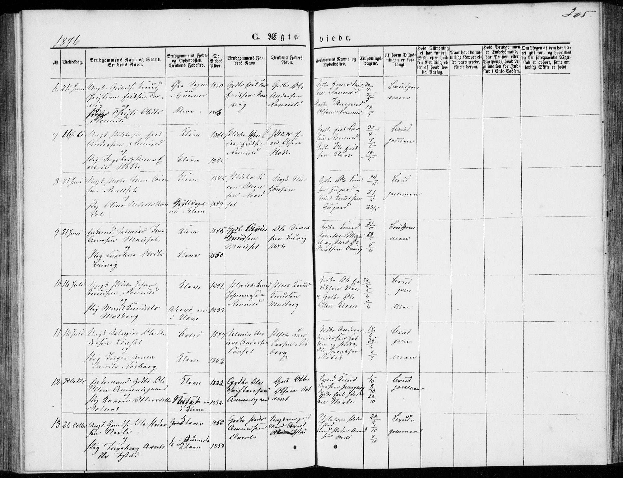 Ministerialprotokoller, klokkerbøker og fødselsregistre - Møre og Romsdal, AV/SAT-A-1454/557/L0681: Ministerialbok nr. 557A03, 1869-1886, s. 305