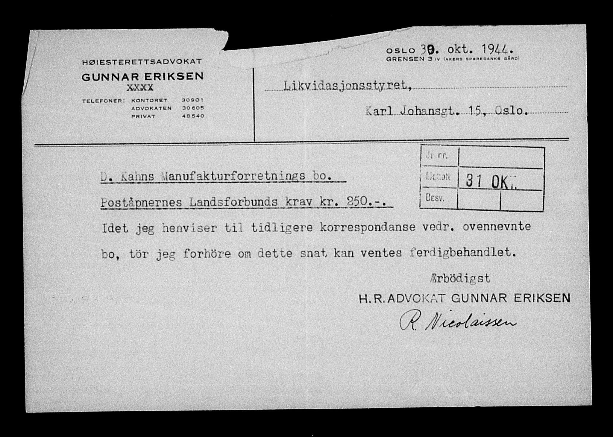 Justisdepartementet, Tilbakeføringskontoret for inndratte formuer, AV/RA-S-1564/H/Hc/Hcb/L0913: --, 1945-1947, s. 567