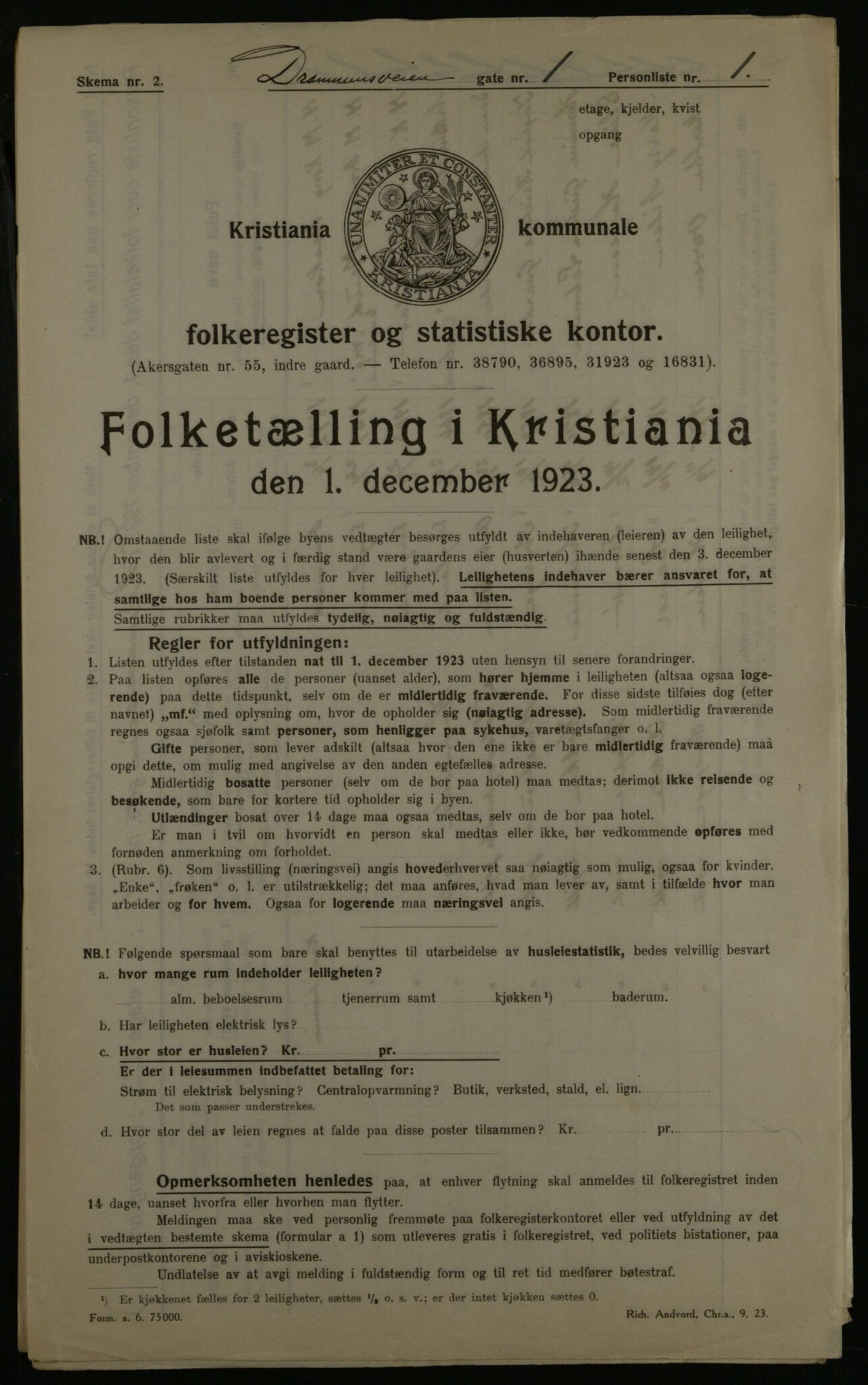 OBA, Kommunal folketelling 1.12.1923 for Kristiania, 1923, s. 18058