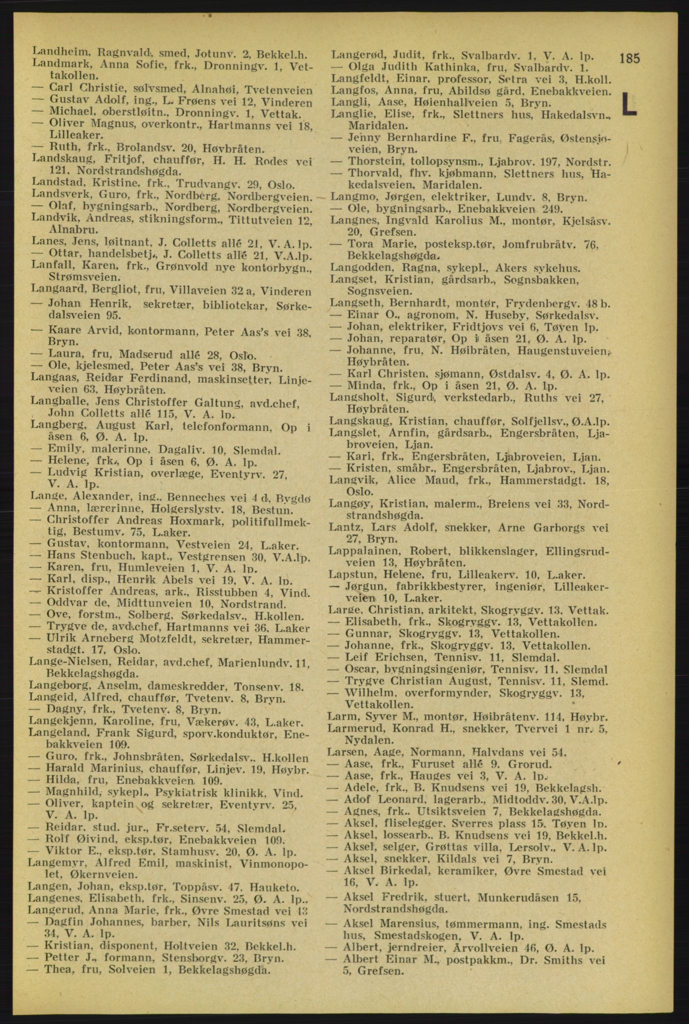 Aker adressebok/adressekalender, PUBL/001/A/005: Aker adressebok, 1934-1935, s. 185