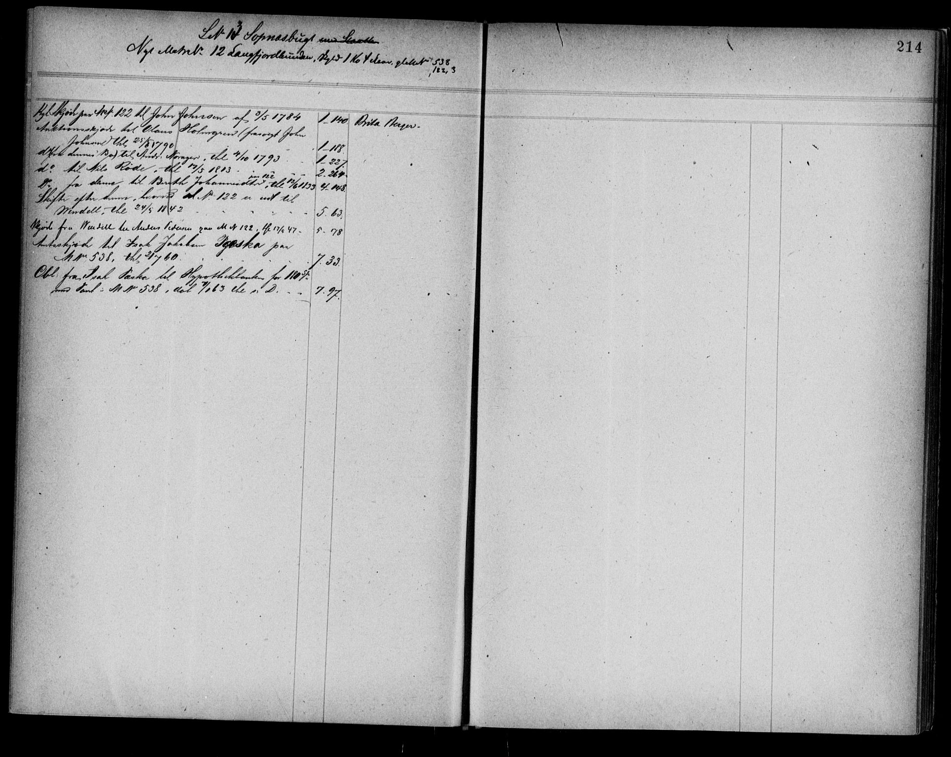 Alta fogderi/sorenskriveri, SATØ/SATØ-5/1/K/Kb/Kba/L0009pantereg: Panteregister nr. 9, 1776, s. 214