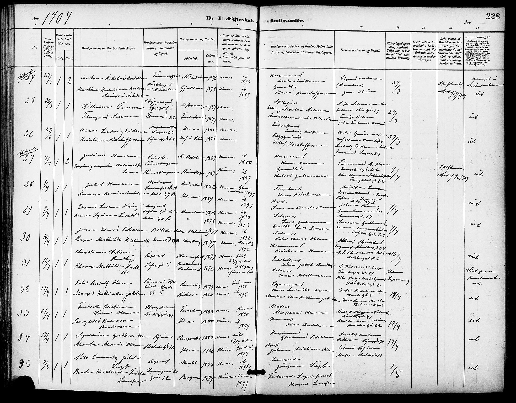 Gamle Aker prestekontor Kirkebøker, AV/SAO-A-10617a/F/L0012: Ministerialbok nr. 12, 1898-1910, s. 228