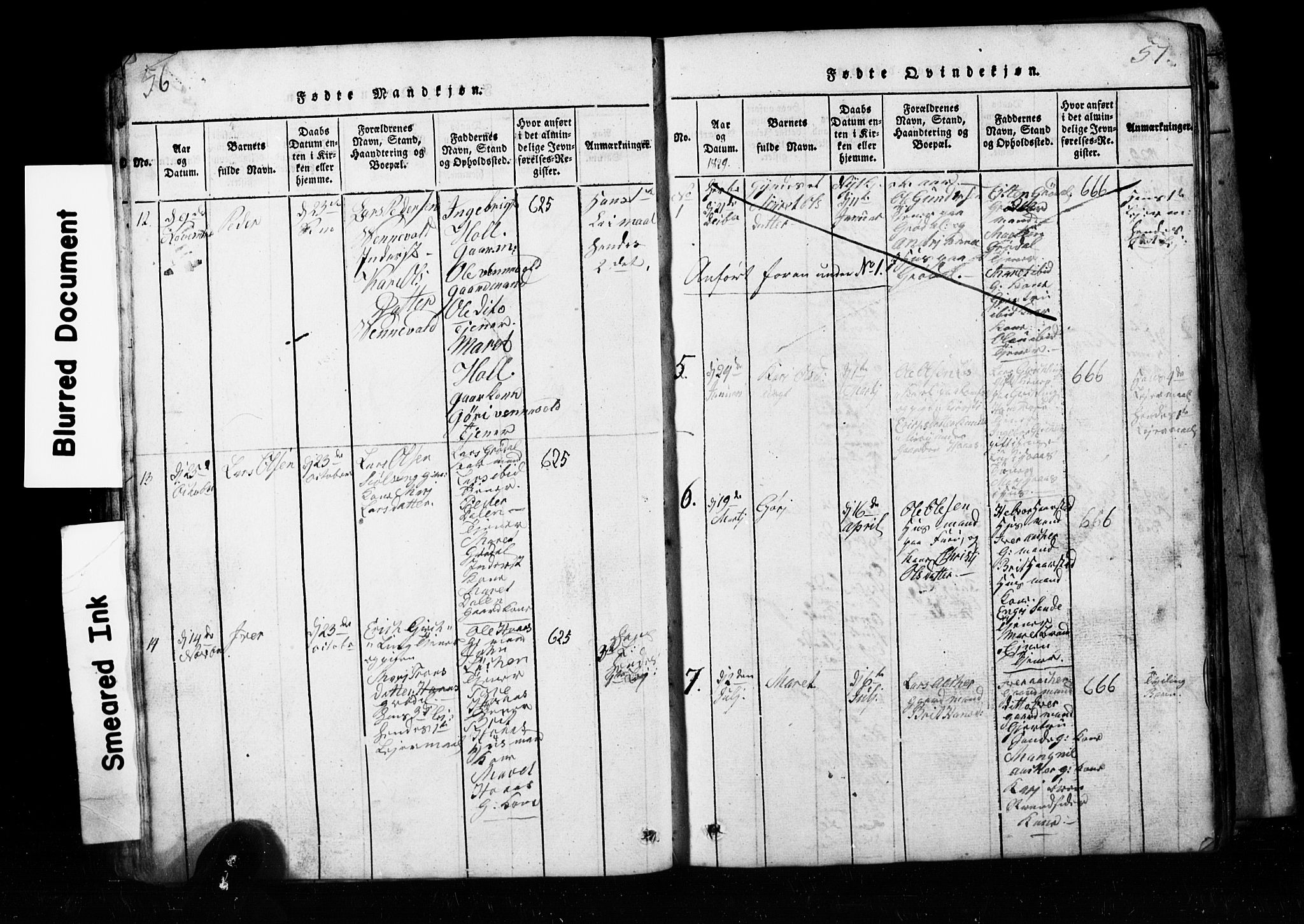 Ministerialprotokoller, klokkerbøker og fødselsregistre - Møre og Romsdal, AV/SAT-A-1454/590/L1016: Klokkerbok nr. 590C01, 1819-1838, s. 56-57
