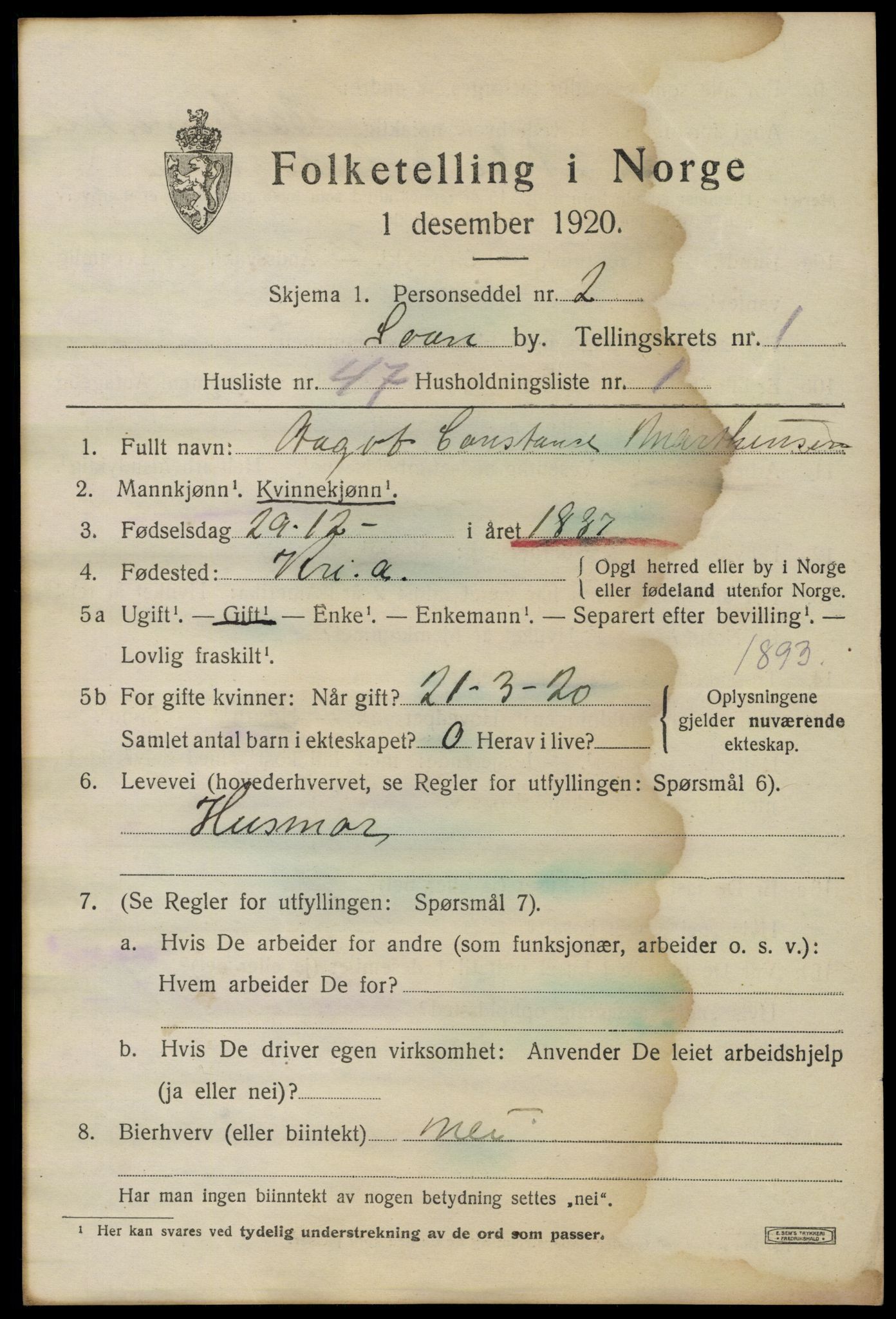 SAO, Folketelling 1920 for 0201 Son ladested, 1920, s. 948
