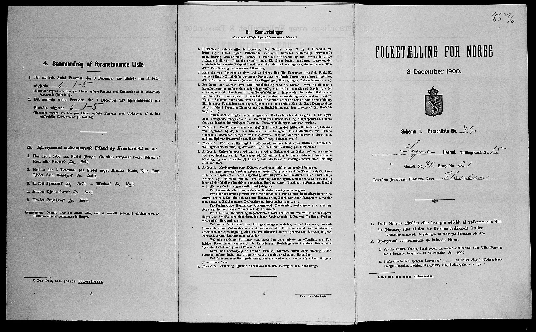 SAK, Folketelling 1900 for 1018 Søgne herred, 1900, s. 1283