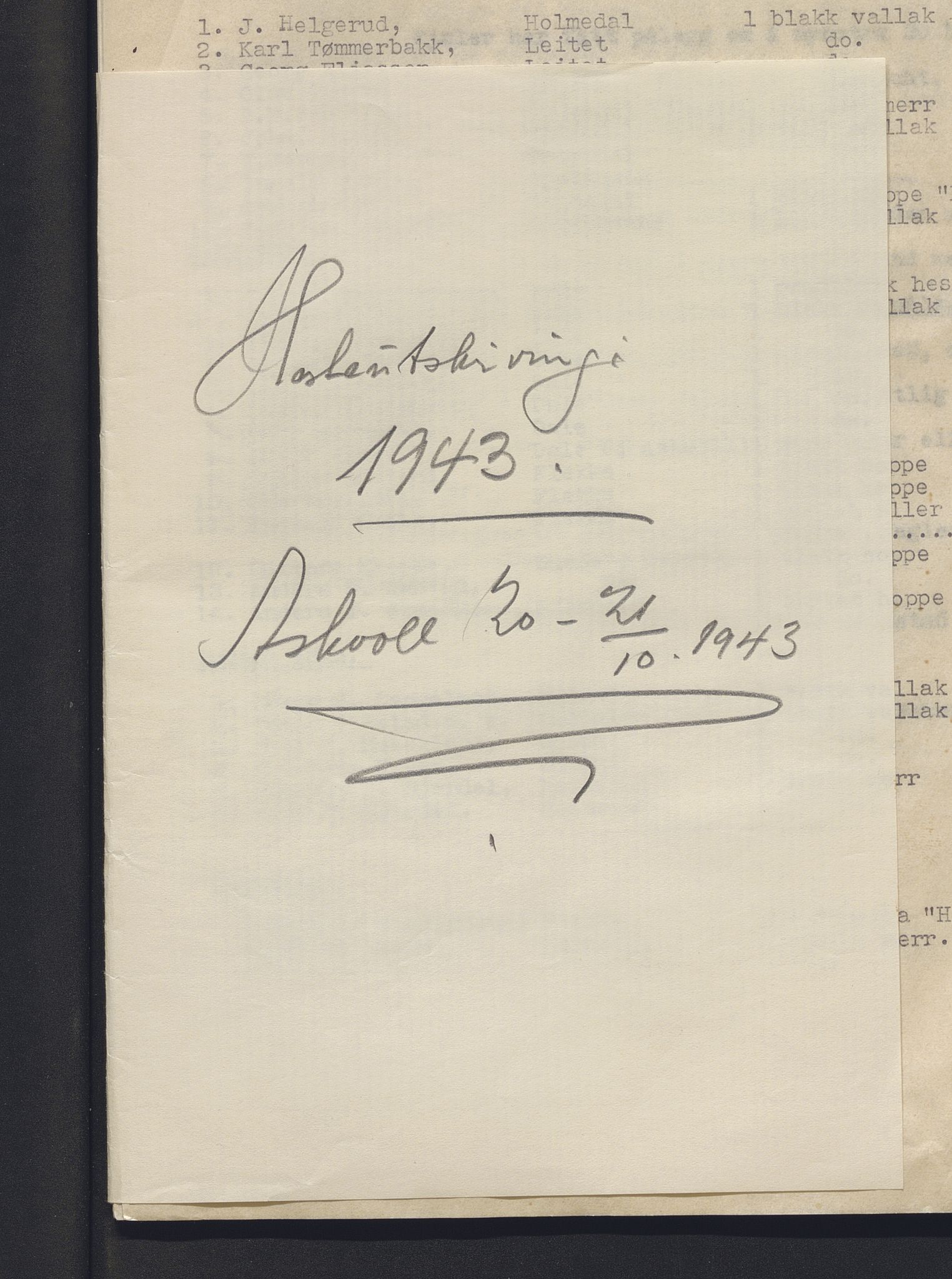 Lensmannen i Fjaler, AV/SAB-A-27201/0026/L0001: Saker om innlevering av radioapparat, rekvisisjonar av hestar og tepper m.m., blending, forsyningsnemnda, 1940-1945, s. 1