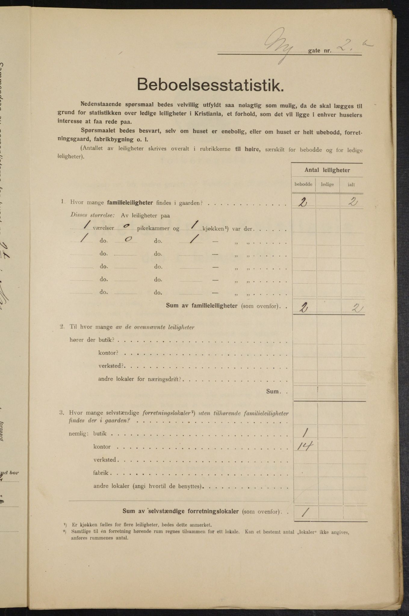 OBA, Kommunal folketelling 1.2.1915 for Kristiania, 1915, s. 73314