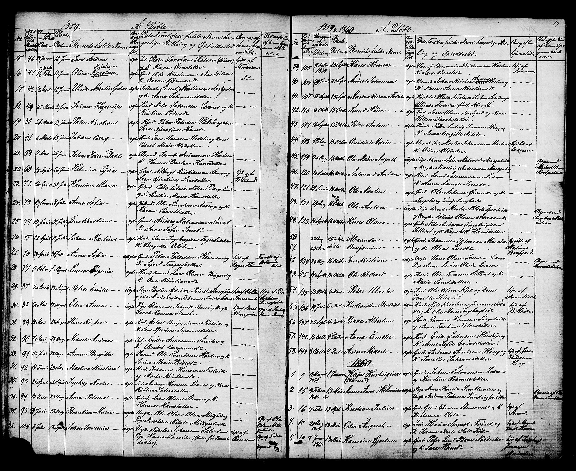 Ministerialprotokoller, klokkerbøker og fødselsregistre - Nord-Trøndelag, SAT/A-1458/788/L0695: Ministerialbok nr. 788A02, 1843-1862, s. 17